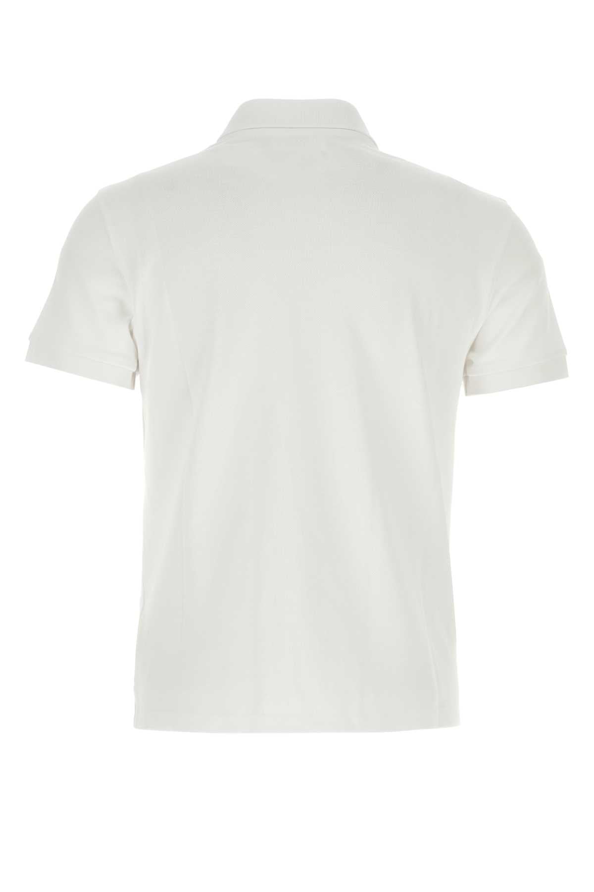 Ami Men White Piquet Polo Shirt AMI PARIS