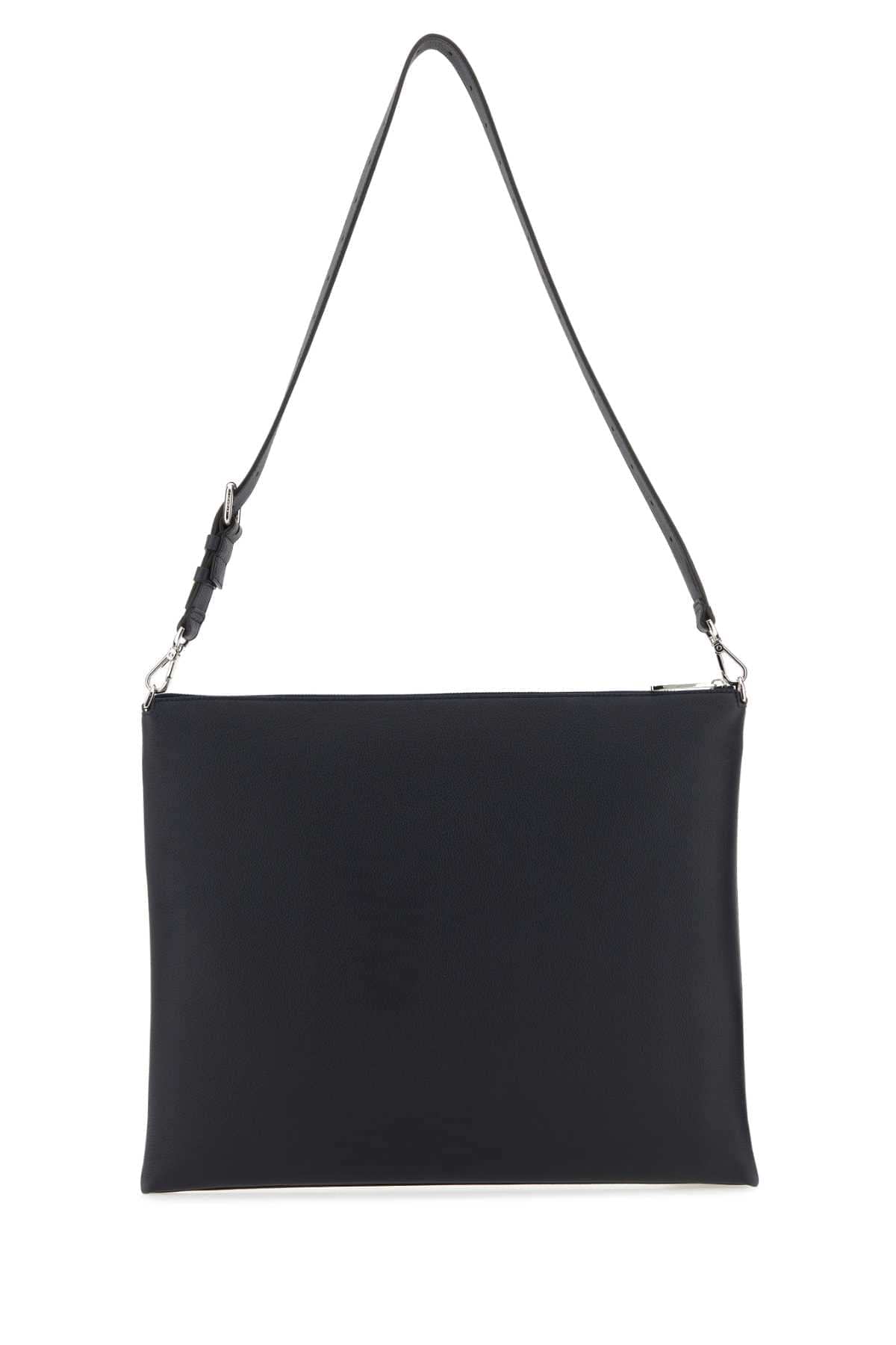 Fendi Men Midnight Blue Leather Fendi After Fendi Roma Shoulder Bag FENDI