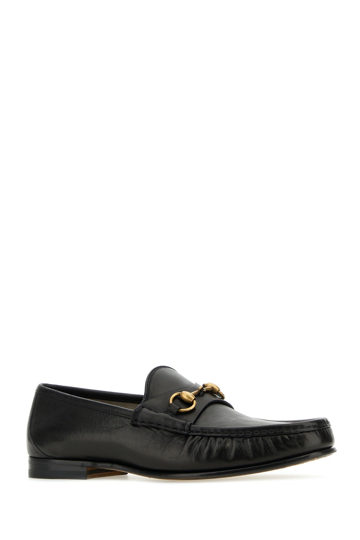 Gucci Men Black Leather Loafers GUCCI
