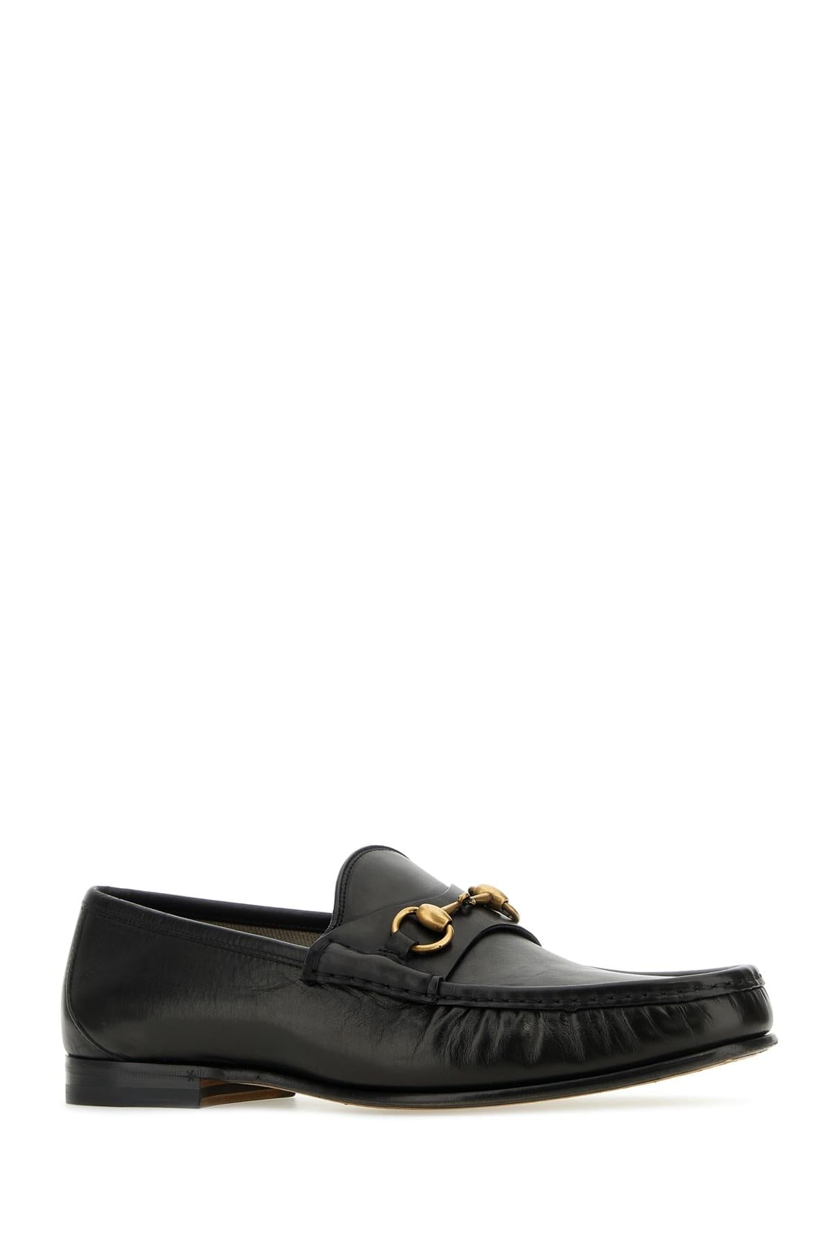 Gucci Men Black Leather Loafers GUCCI