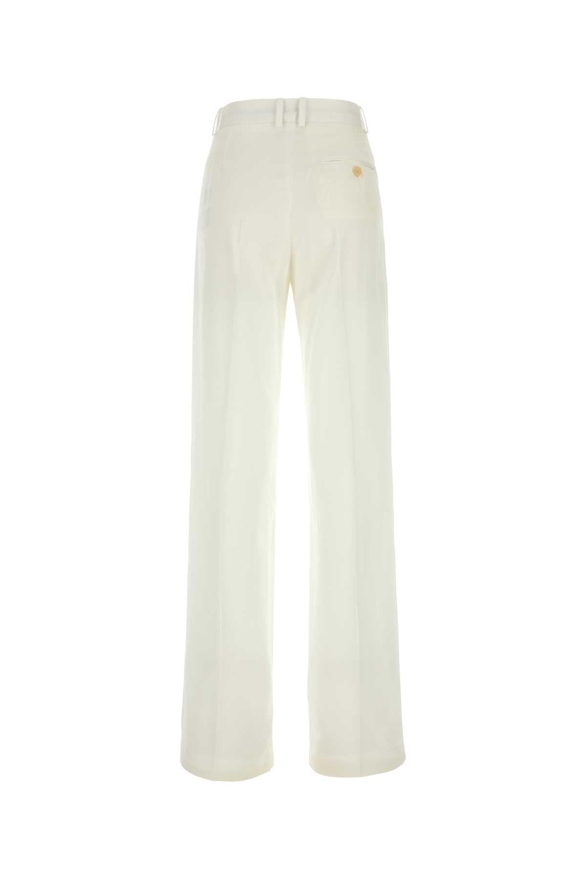 Stella Mccartney Women Stella Mccartney Women White Viscose Wide-Leg Pant STELLA MCCARTNEY