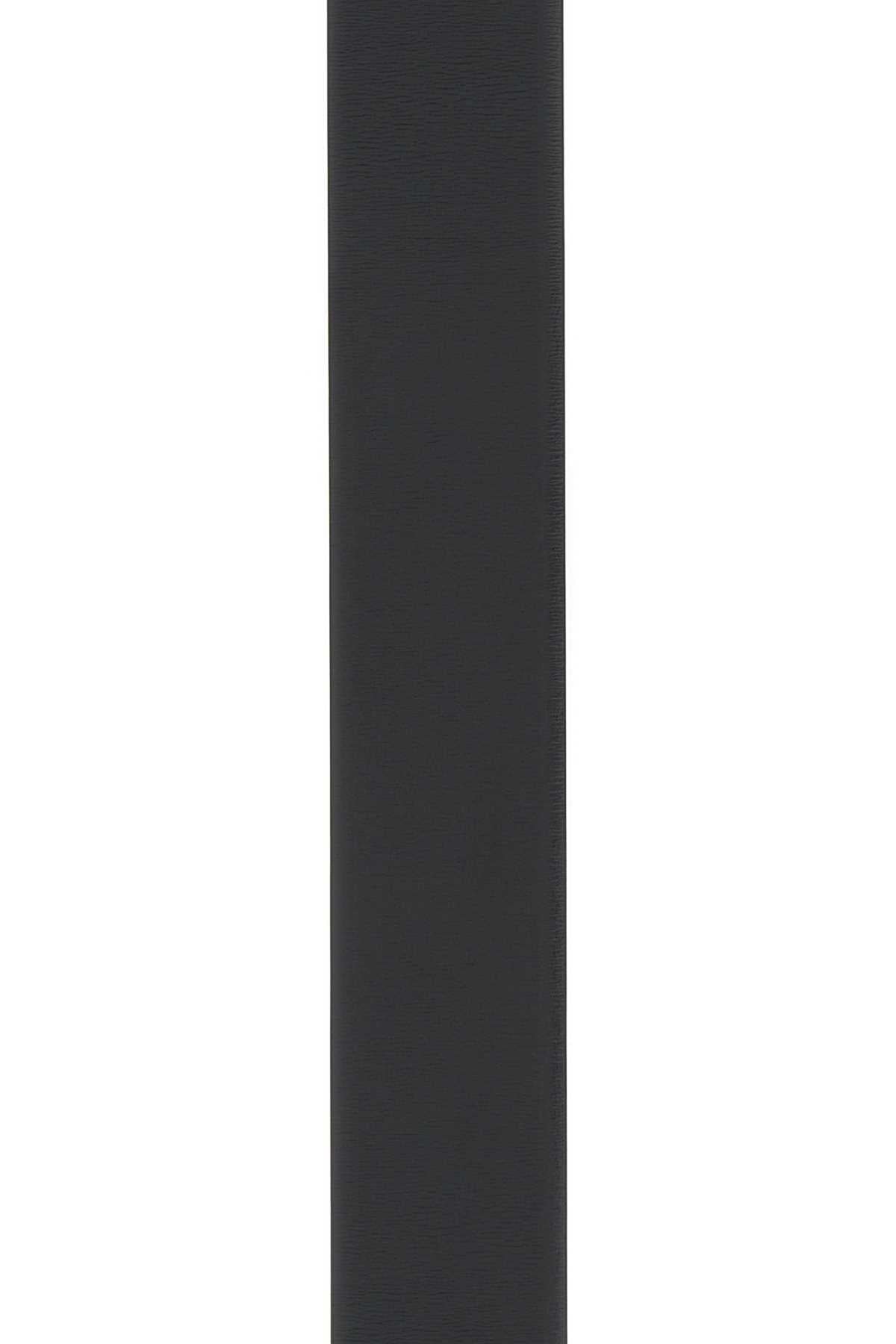 Valentino Garavani Men Black Leather Vlogo Signature Belt VALENTINO GARAVANI