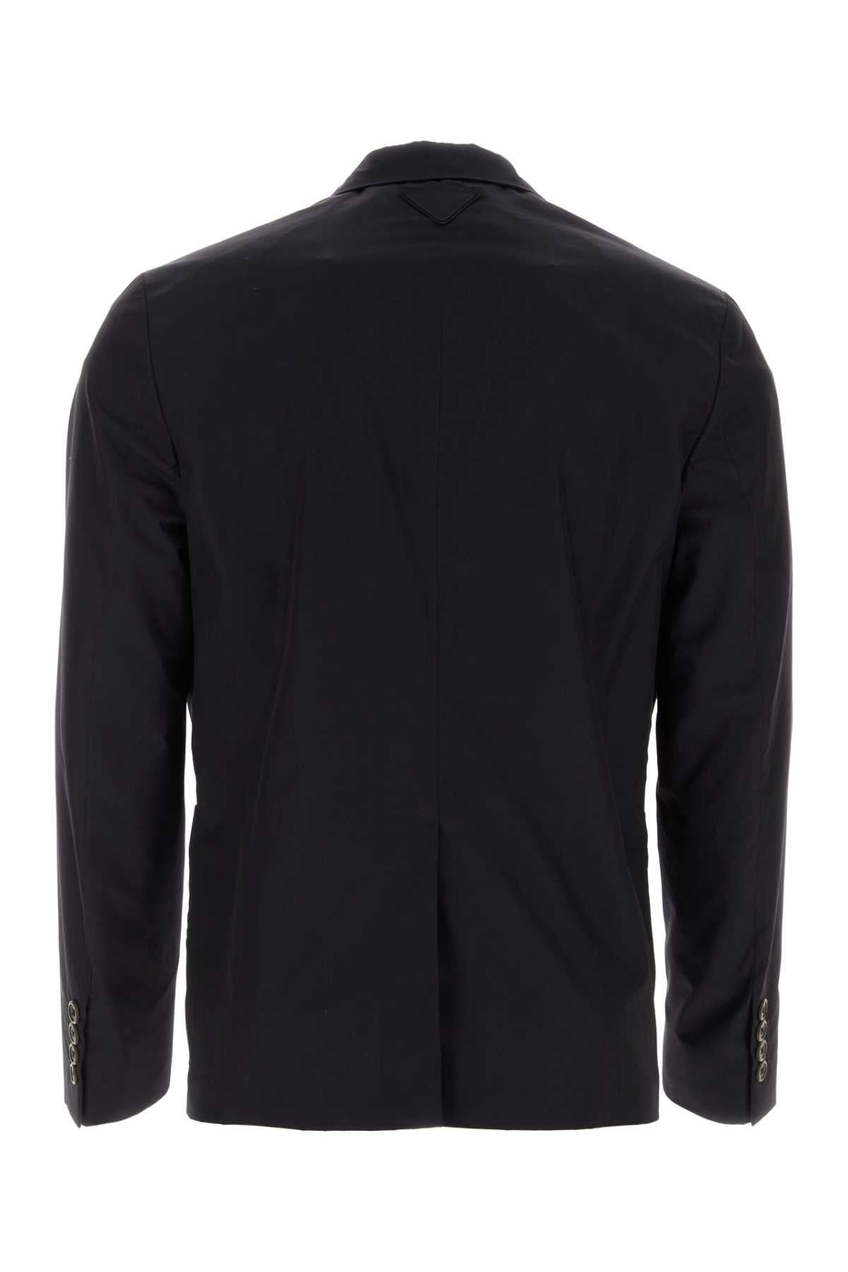Prada Men Midnight Blue Cotton Blazer PRADA