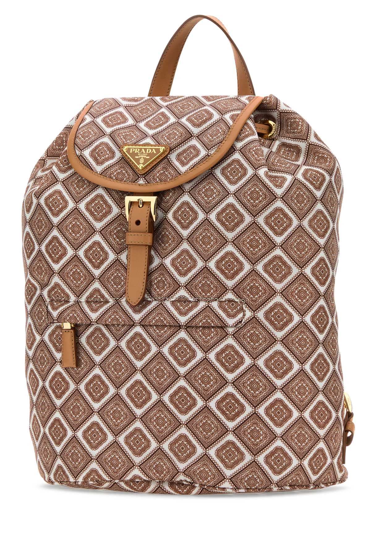 Prada Women Printed Re-Nylon Backpack PRADA