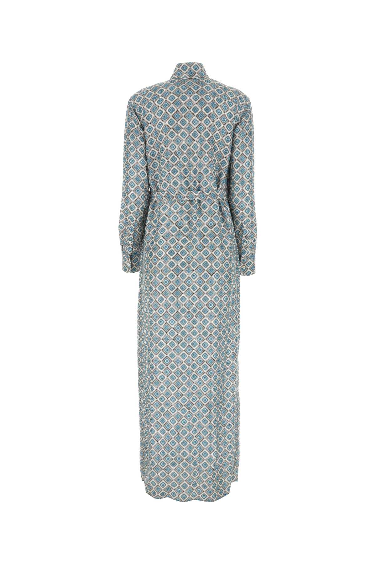 Prada Women Printed Silk Shirt Dress PRADA