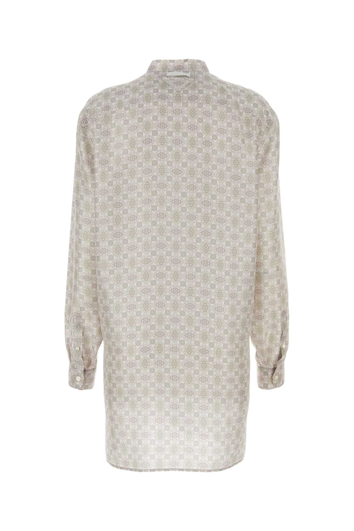 Prada Women Printed Silk Shirt Dress PRADA