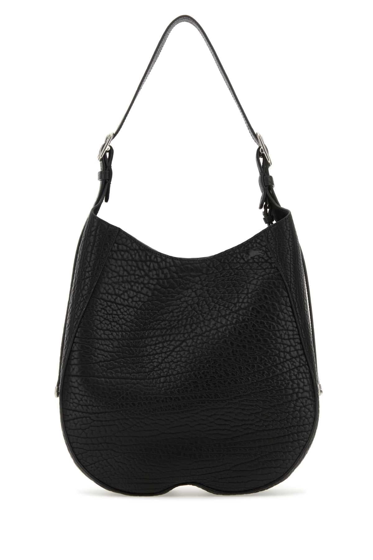 Burberry Women Black Leather Medium Chess Shoulder Bag BURBERRY