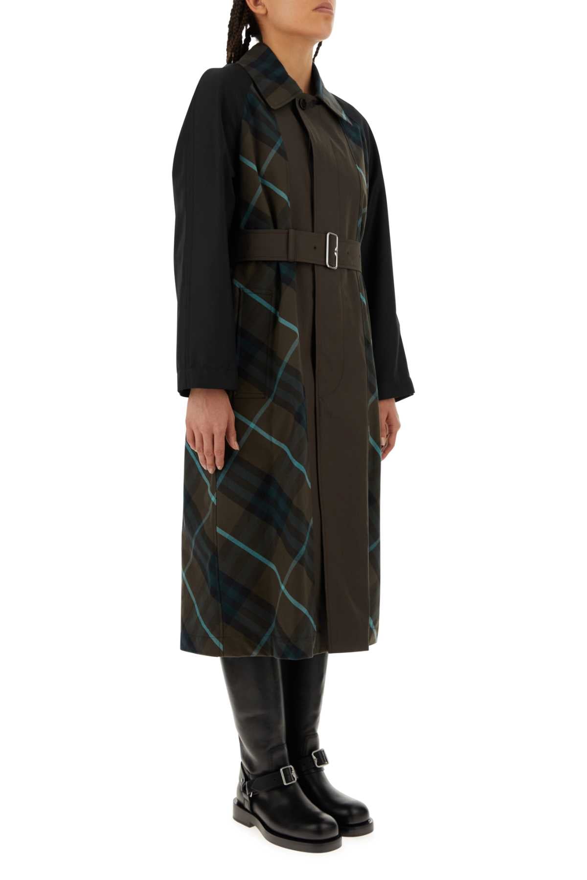 Burberry Women Embroidered Gabardine Bradford Trench Coat