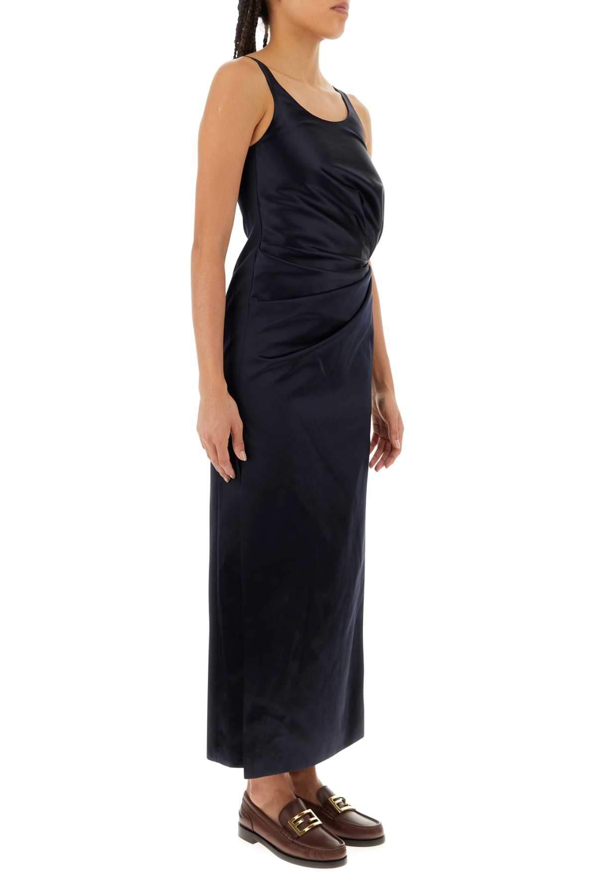 Fendi Women Midnight Blue Satin Dress FENDI