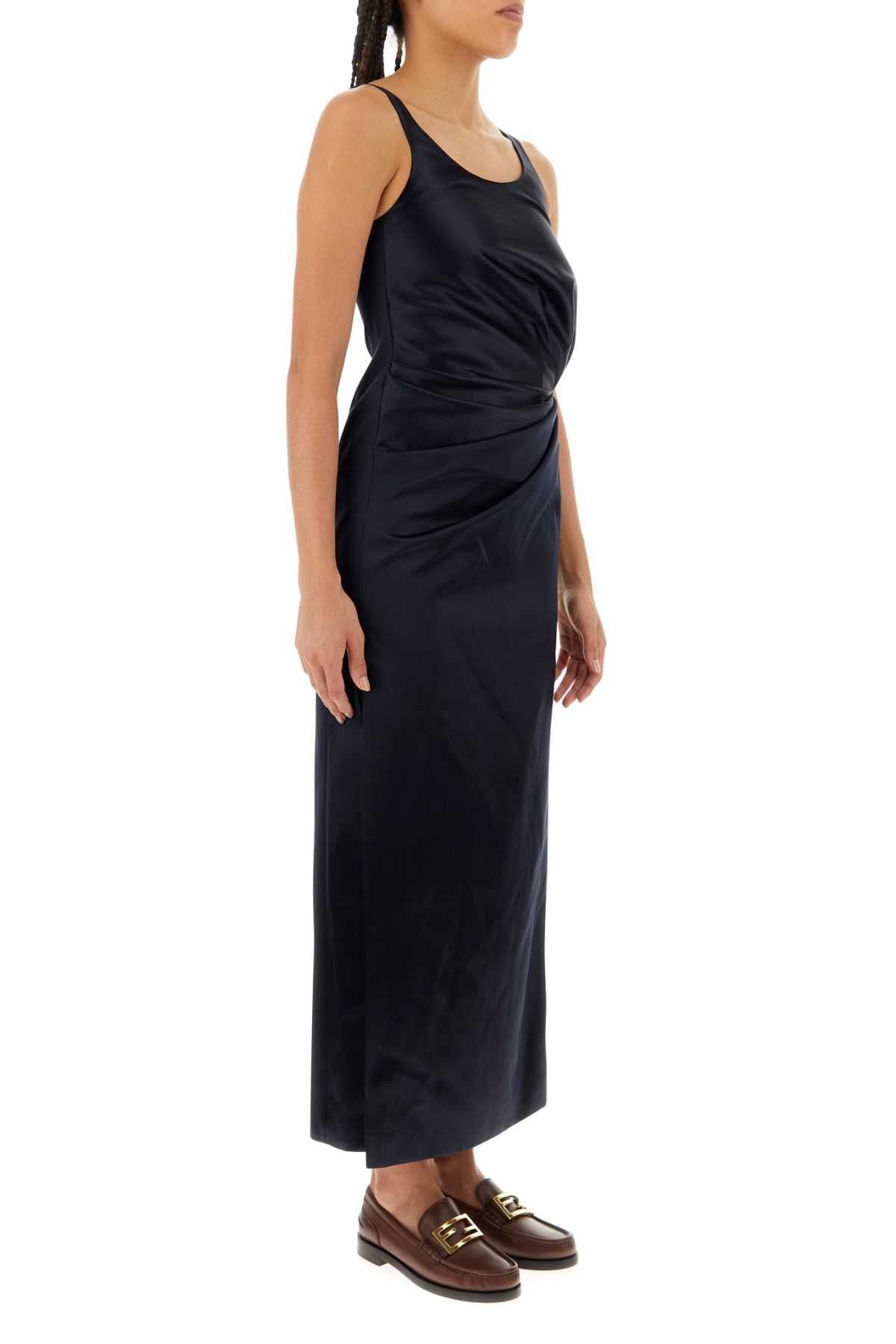 Fendi Women Midnight Blue Satin Dress FENDI