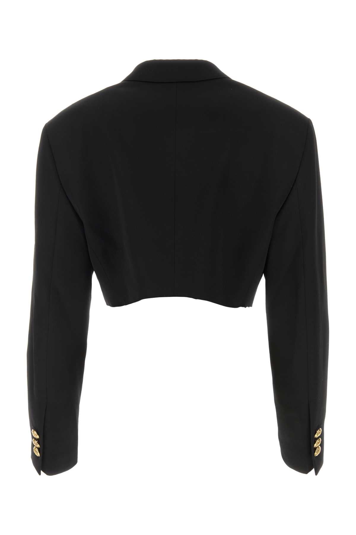 Palm Angels Women Black Polyester Blend Boyfriend Blazer PALM ANGELS