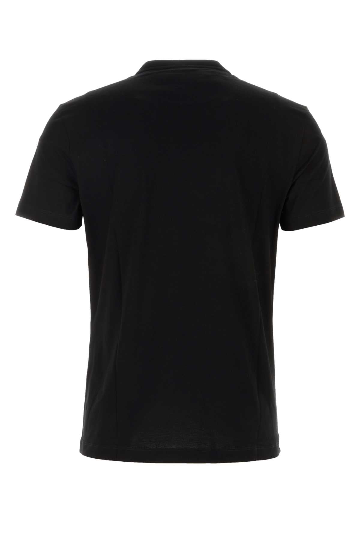 Versace Men Black Cotton T-Shirt VERSACE