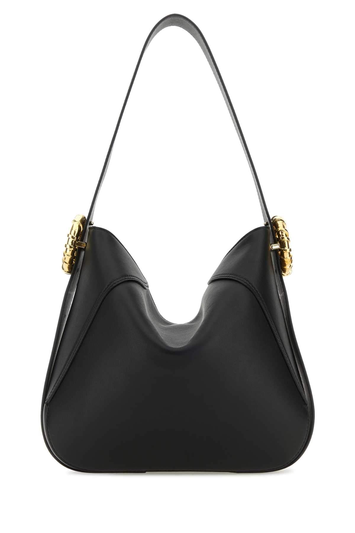 Lanvin Women Black Leather Melodie Shoulder Bag LANVIN