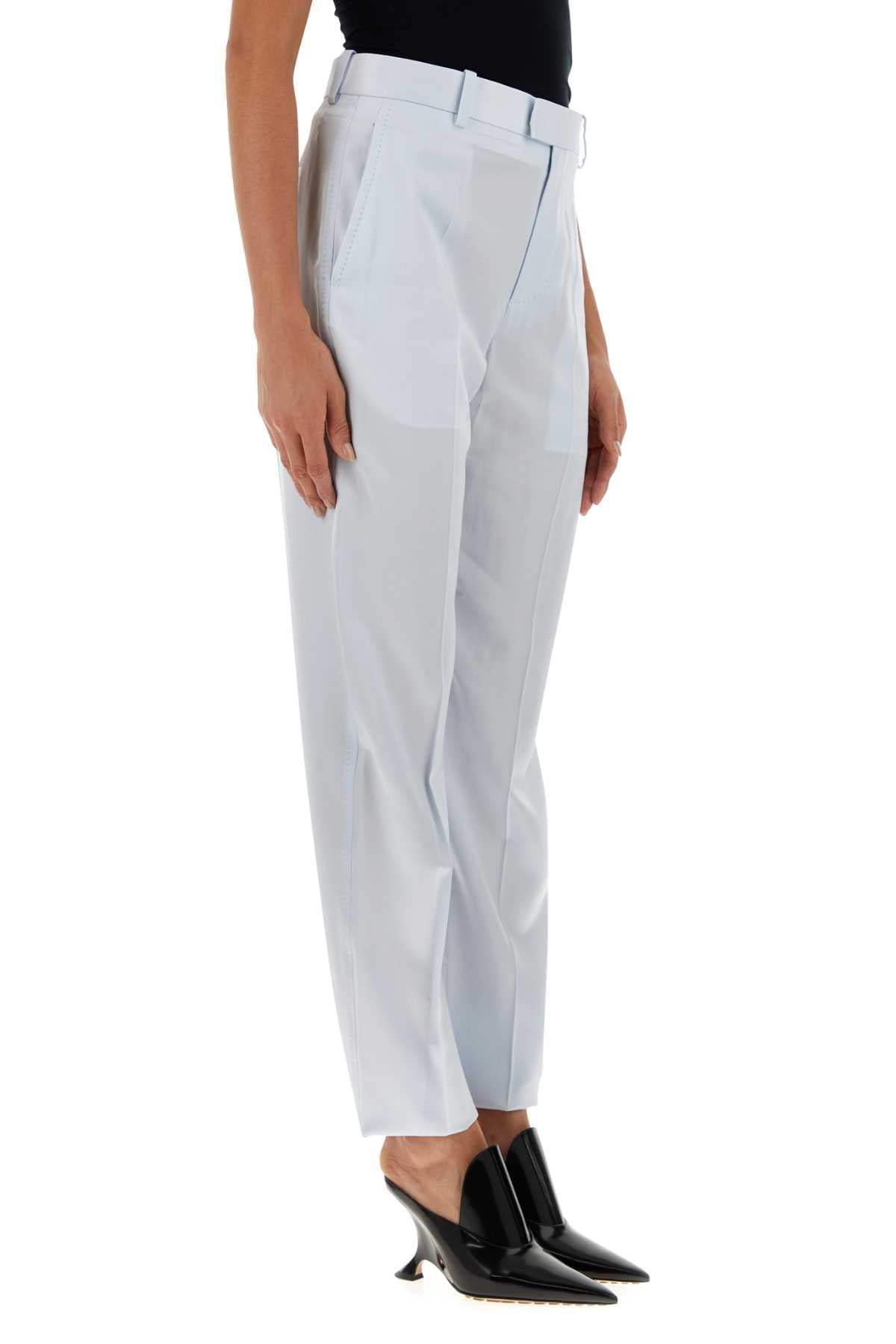 Bottega Veneta Women Pastel Light-Blue Twill Pant BOTTEGA VENETA