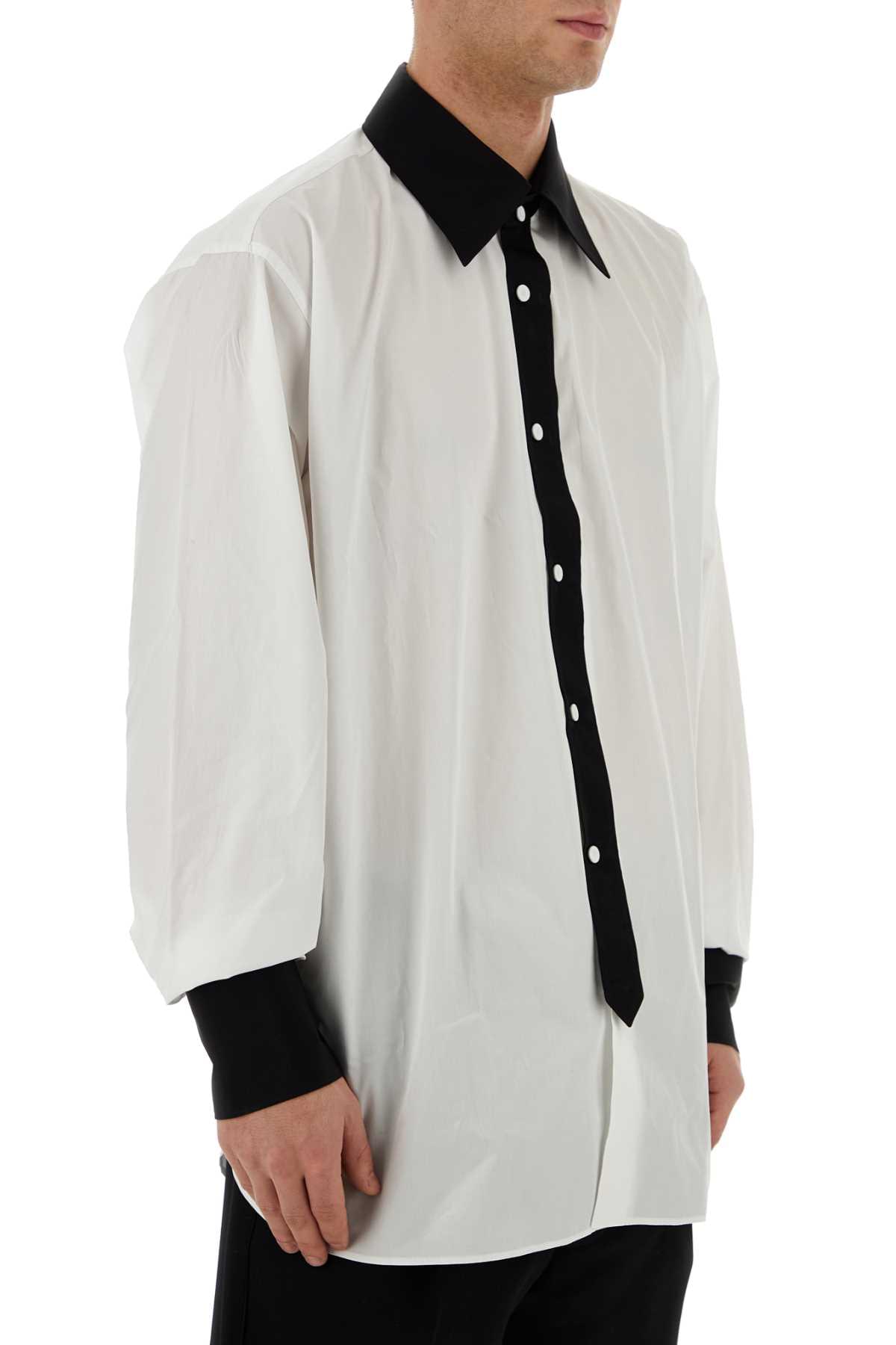 Prada Men White Poplin Oversize Shirt PRADA