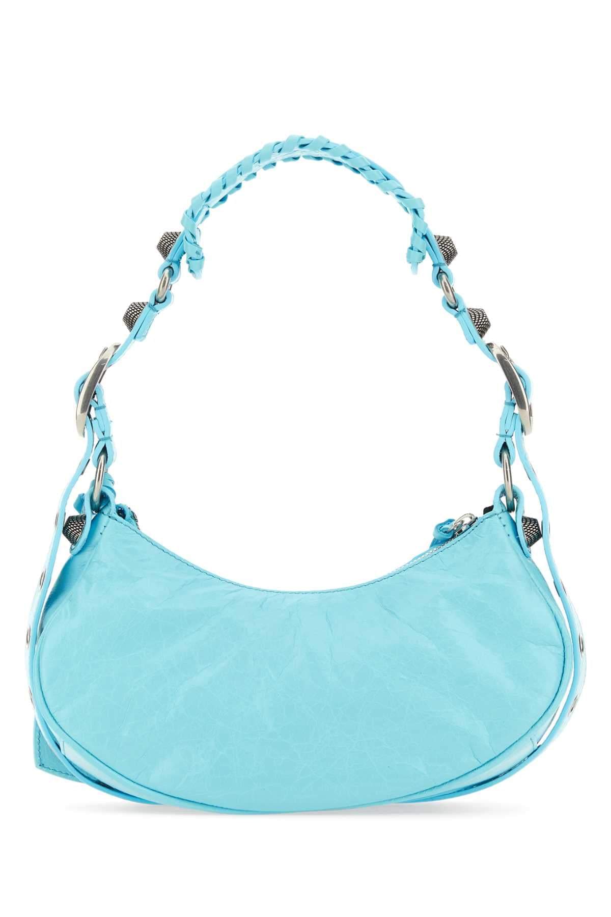 Balenciaga Women Light Blue Nappa Leather Le Cagole Xs Shoulder Bag BALENCIAGA