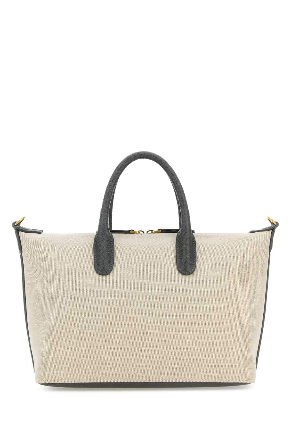Thom Browne Women Sand Canvas Duffle Small Handbag THOM BROWNE