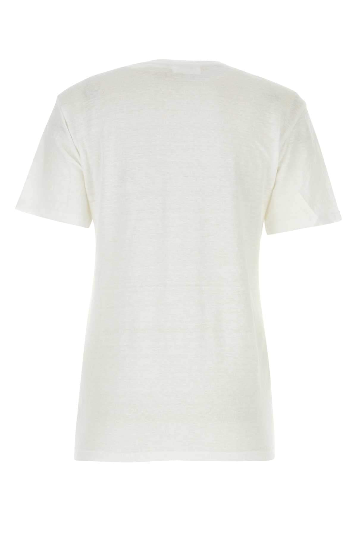 Isabel Marant Etoile Women White Linen Zewel T-Shirt ISABEL MARANT ETOILE