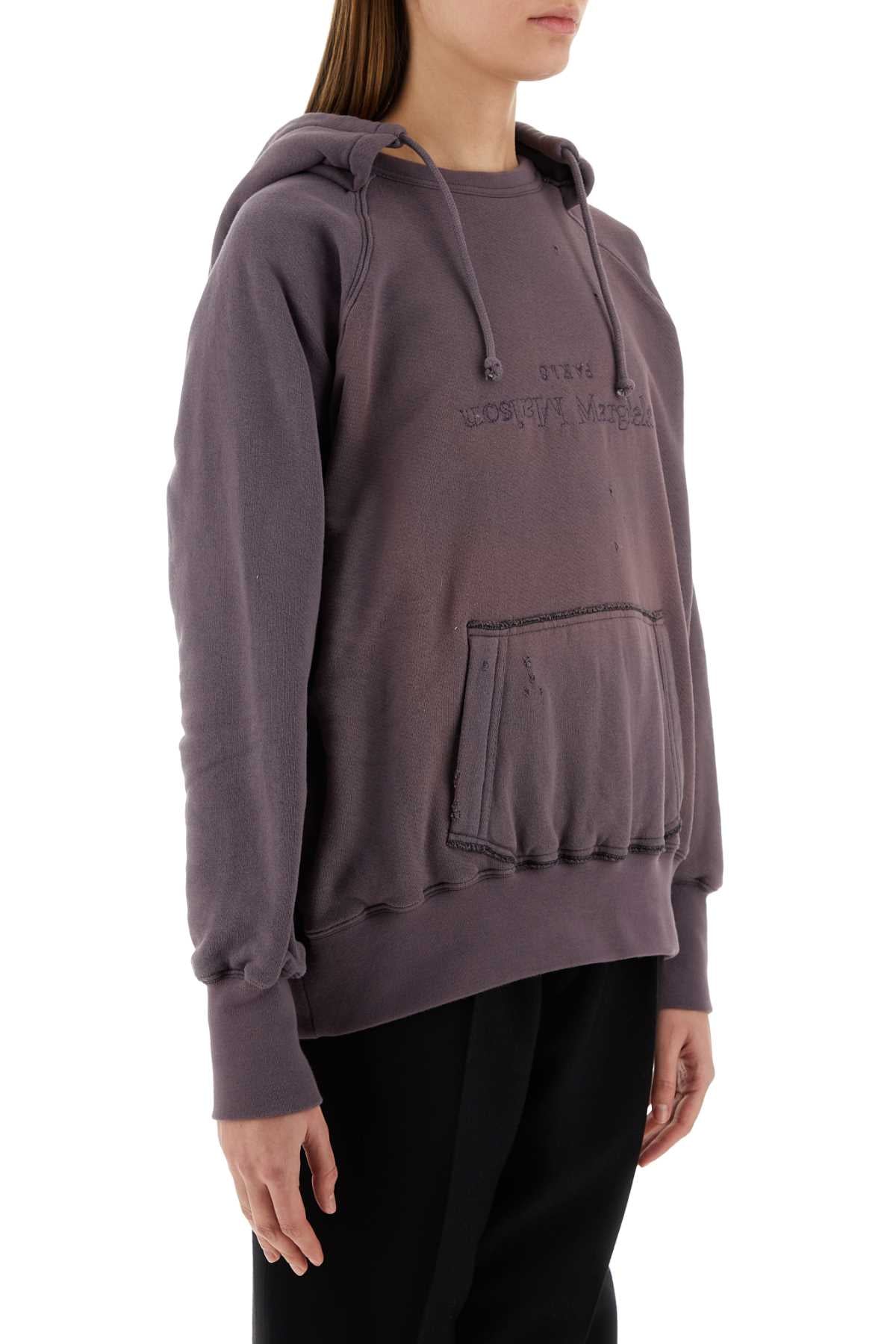 Maison Margiela Women Purple Cotton Sweatshirt MAISON MARGIELA