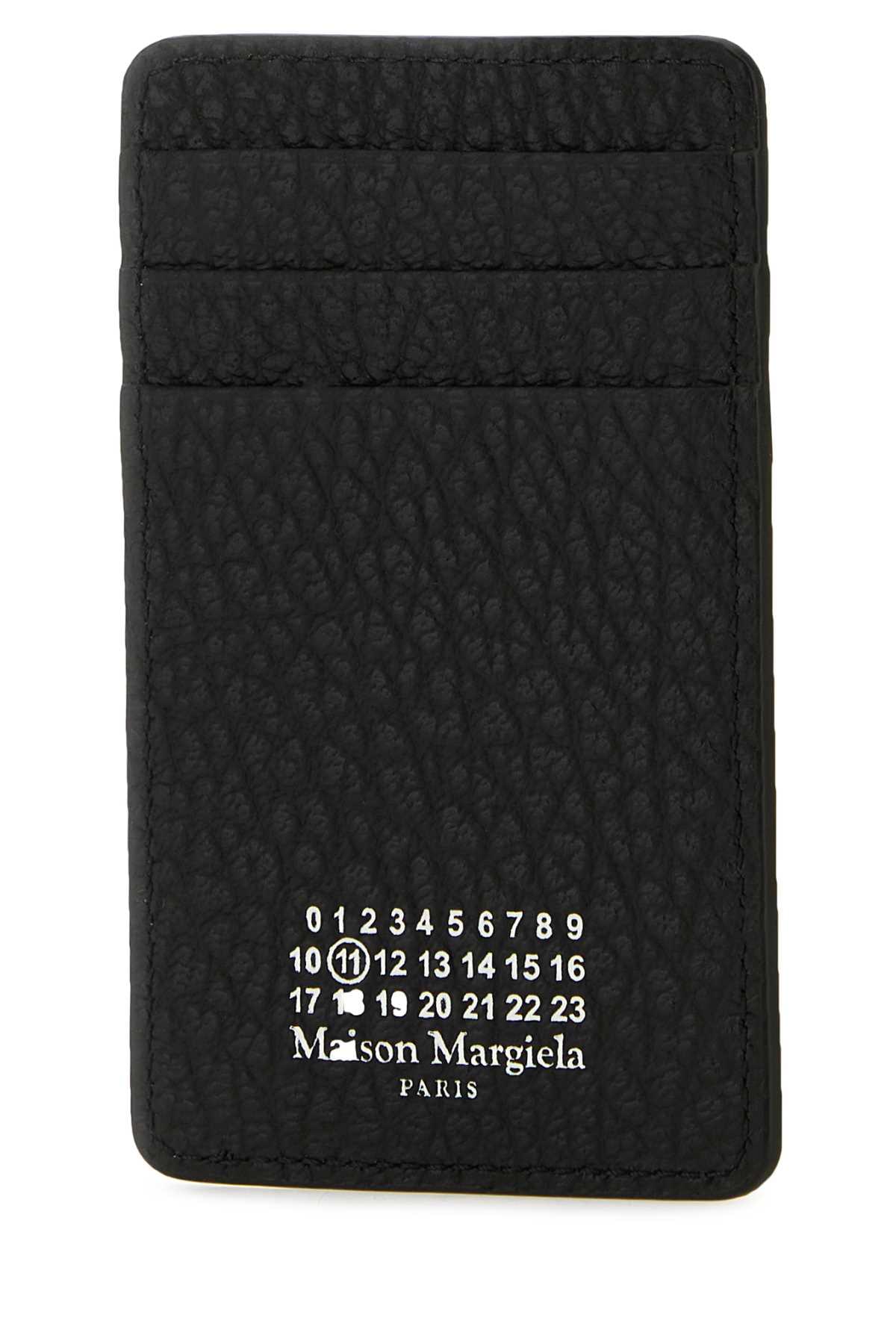 Maison Margiela Men Black Leather Card Holder MAISON MARGIELA