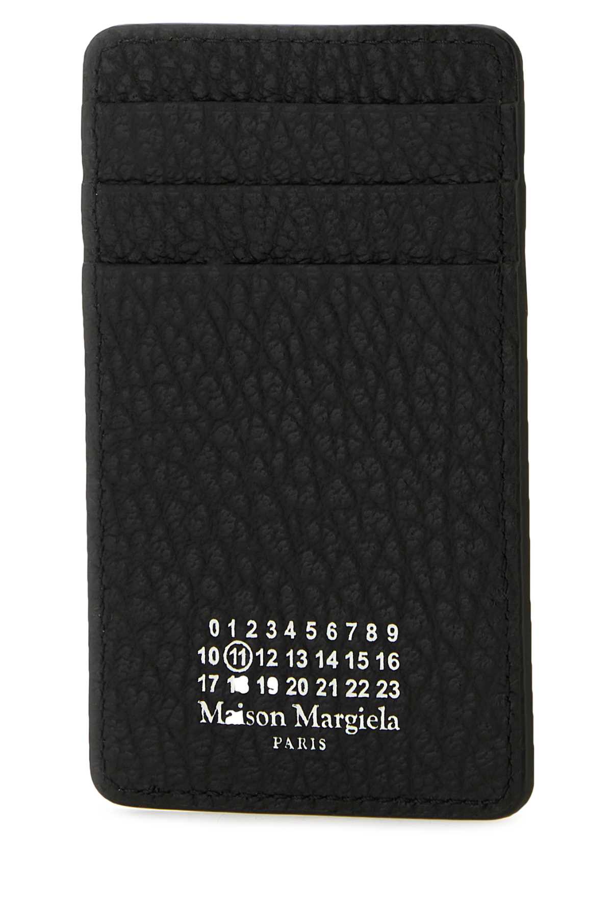 Maison Margiela Men Black Leather Card Holder MAISON MARGIELA