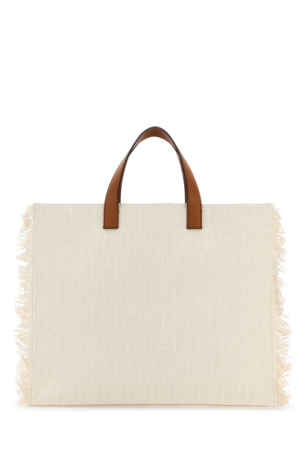 Fendi Men Embroidered Jacquard Ff Shopper Shopping Bag FENDI