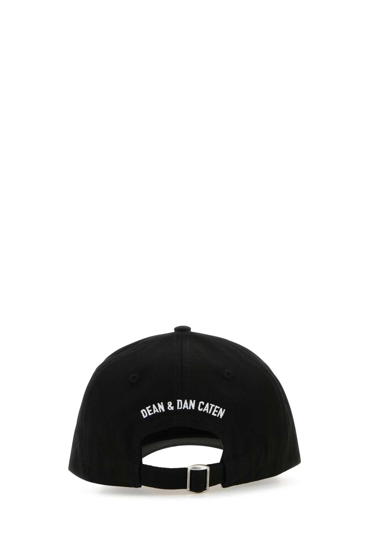 Dsquared Men Black Cotton Baseball Cap DSQUARED2
