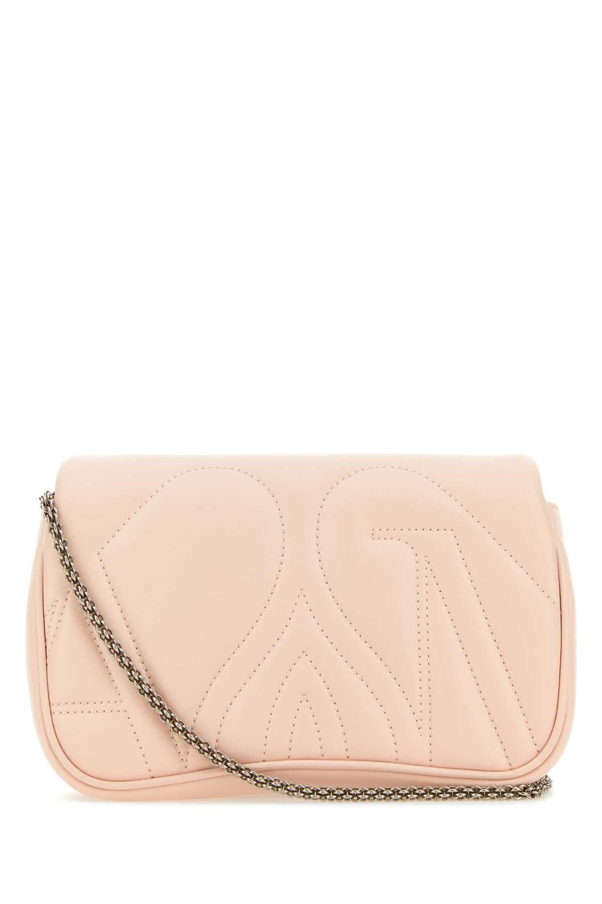 Alexander Mcqueen Women Pastel Pink Leather Mini Seal Clutch ALEXANDER MCQUEEN