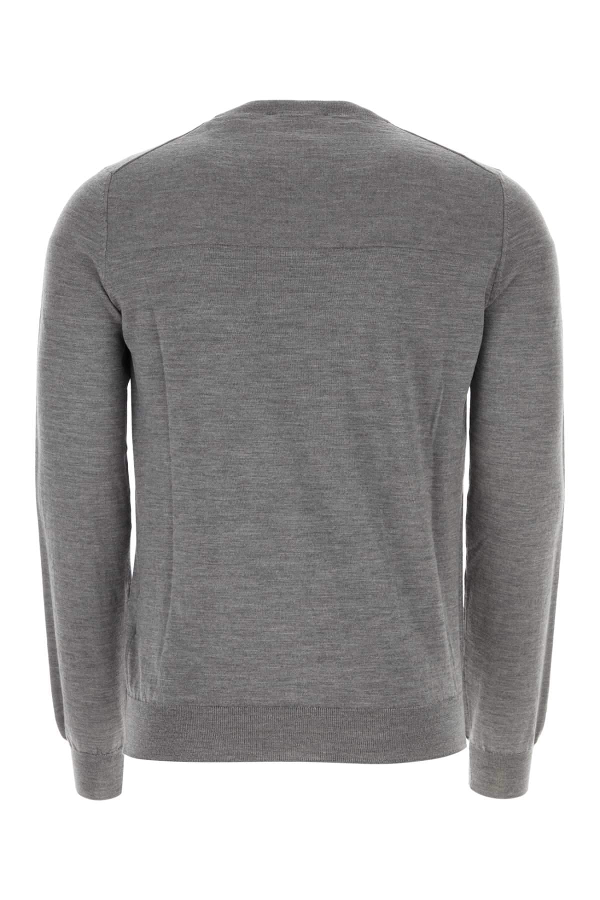 Jil Sander Men Grey Wool Sweater JIL SANDER