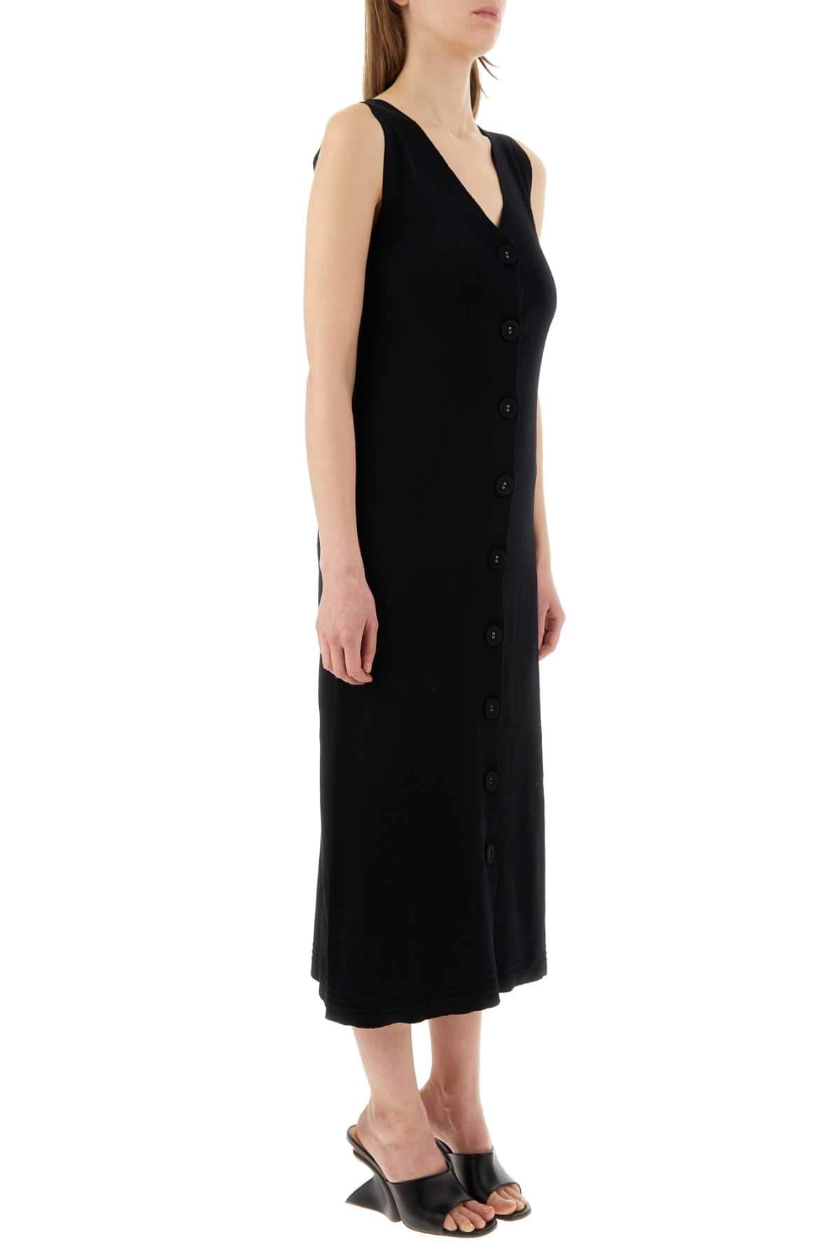 Jil Sander Women Black Stretch Cotton Blend Dress JIL SANDER