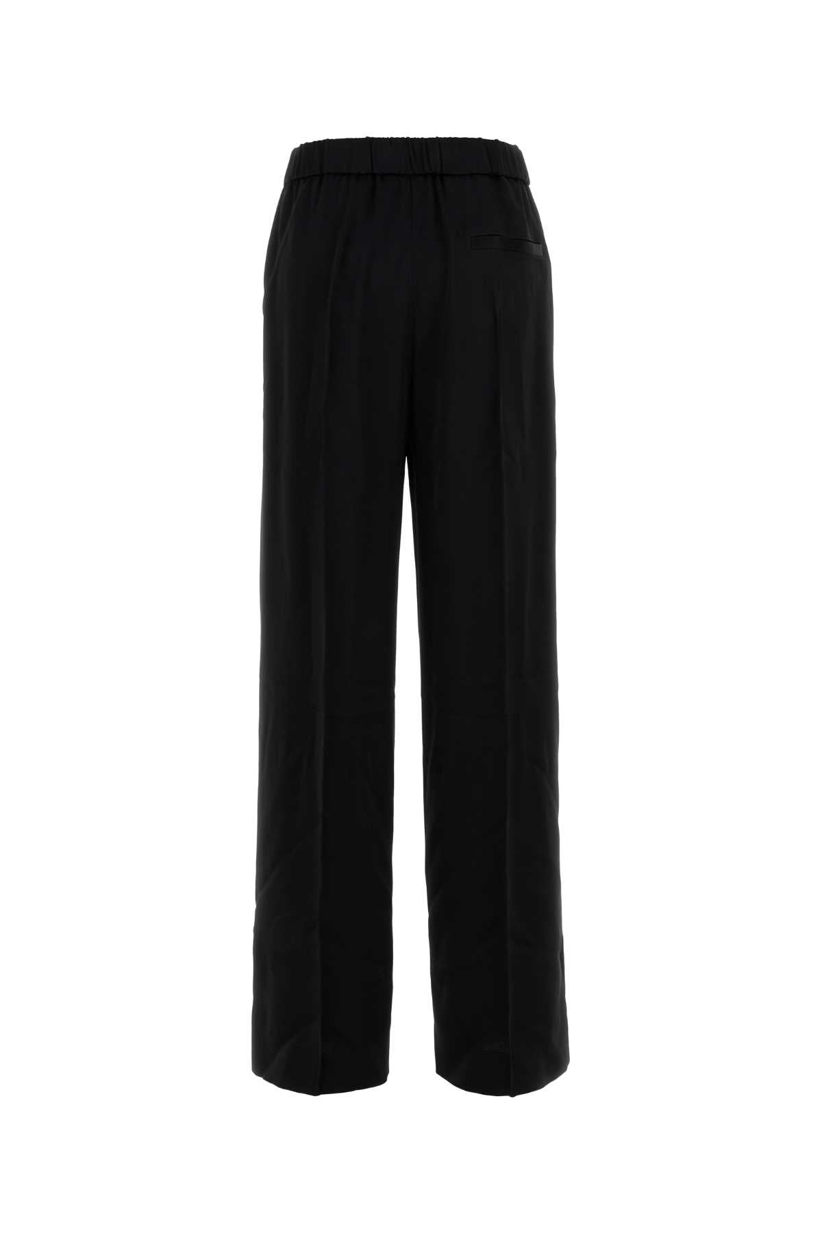 Jil Sander Women Black Satin Wide-Leg Pant JIL SANDER