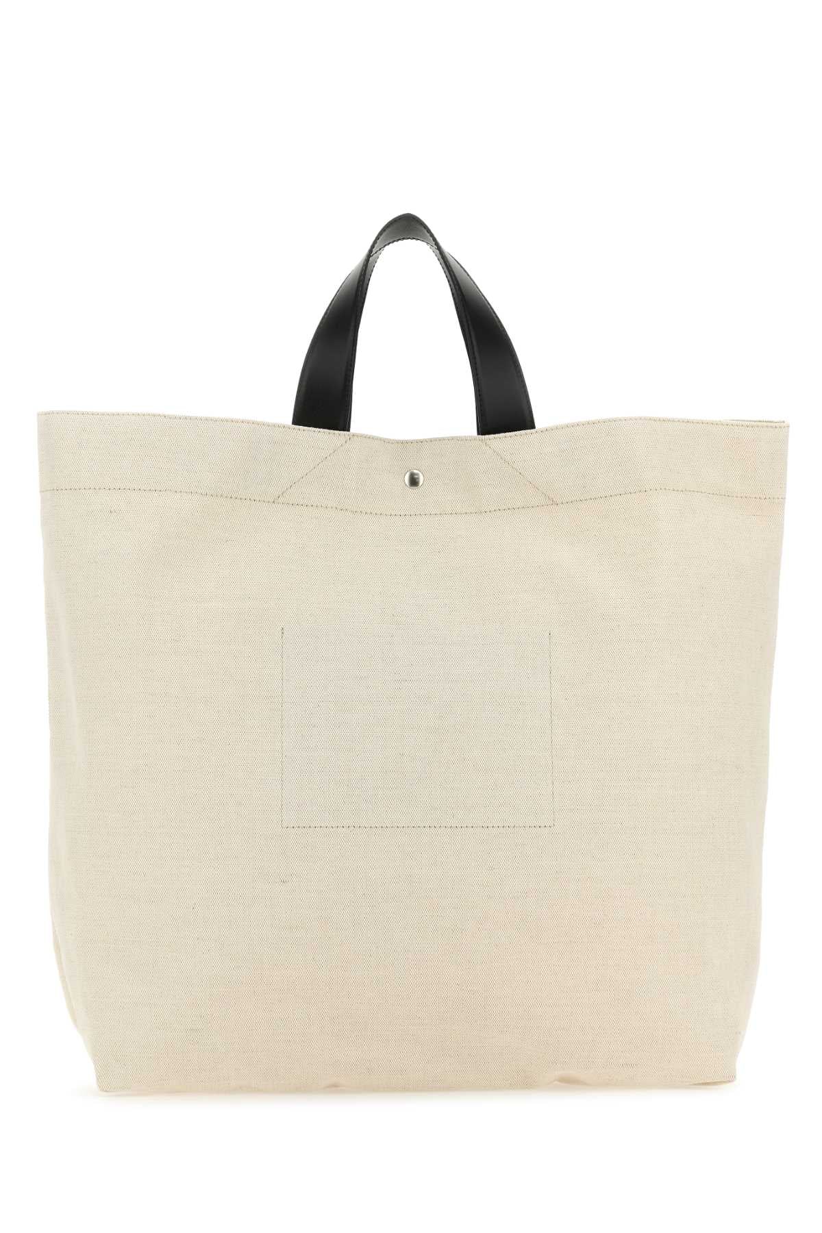 Jil Sander Women Sand Canvas Flat Shopping Bag JIL SANDER