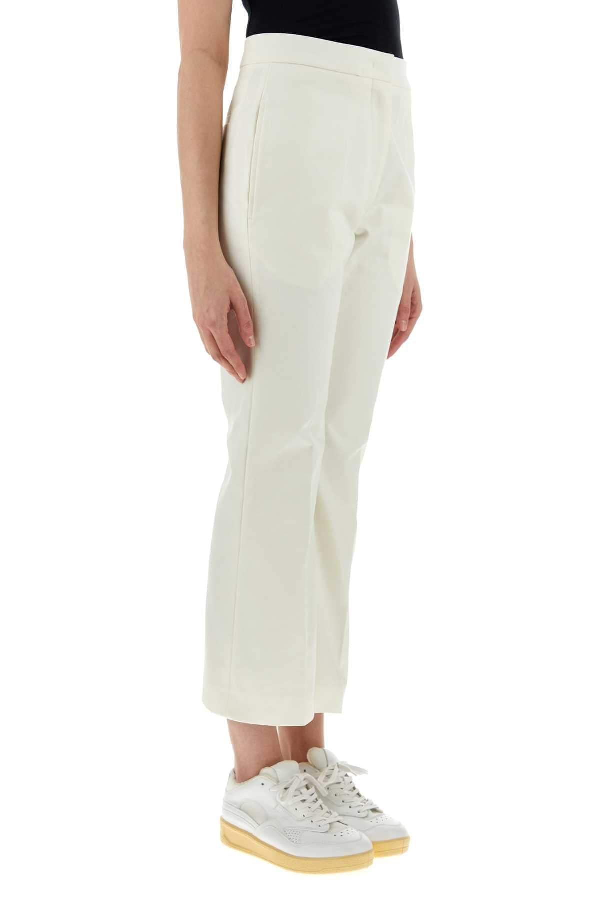 Jil Sander Women White Cotton Pant JIL SANDER
