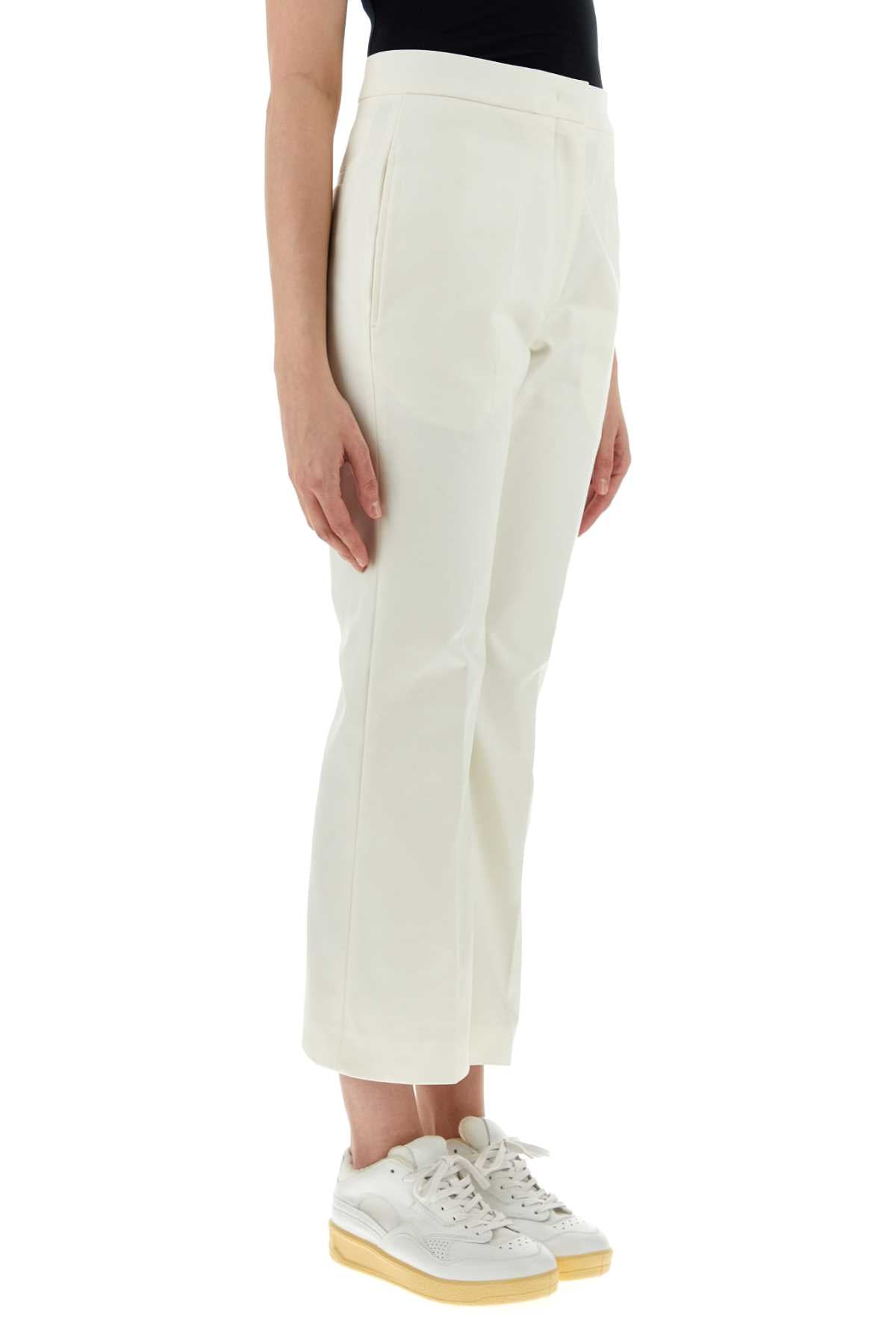 Jil Sander Women White Cotton Pant JIL SANDER