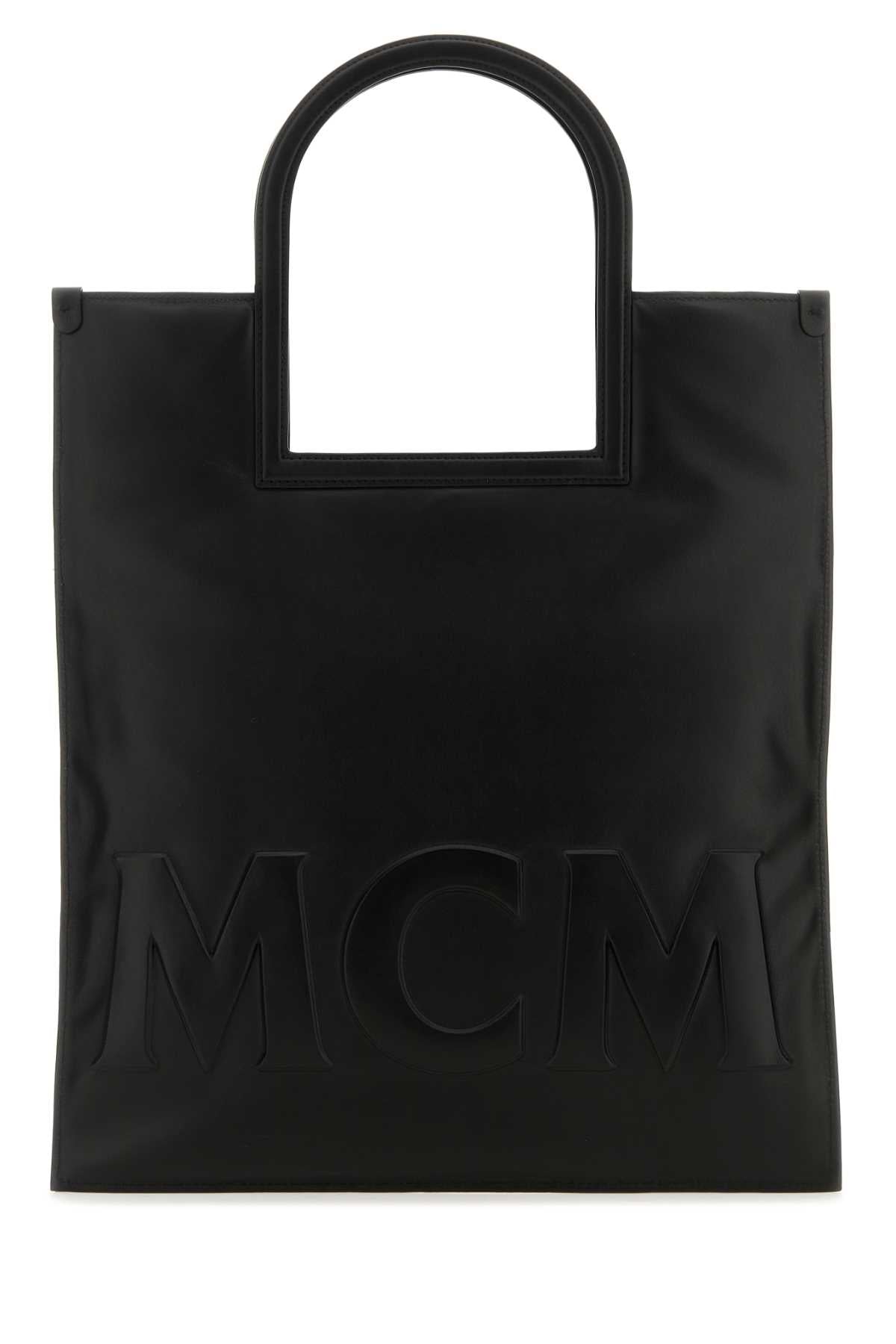 Mcm Women Black Nappa Leather Aren Shopping Bag MCM