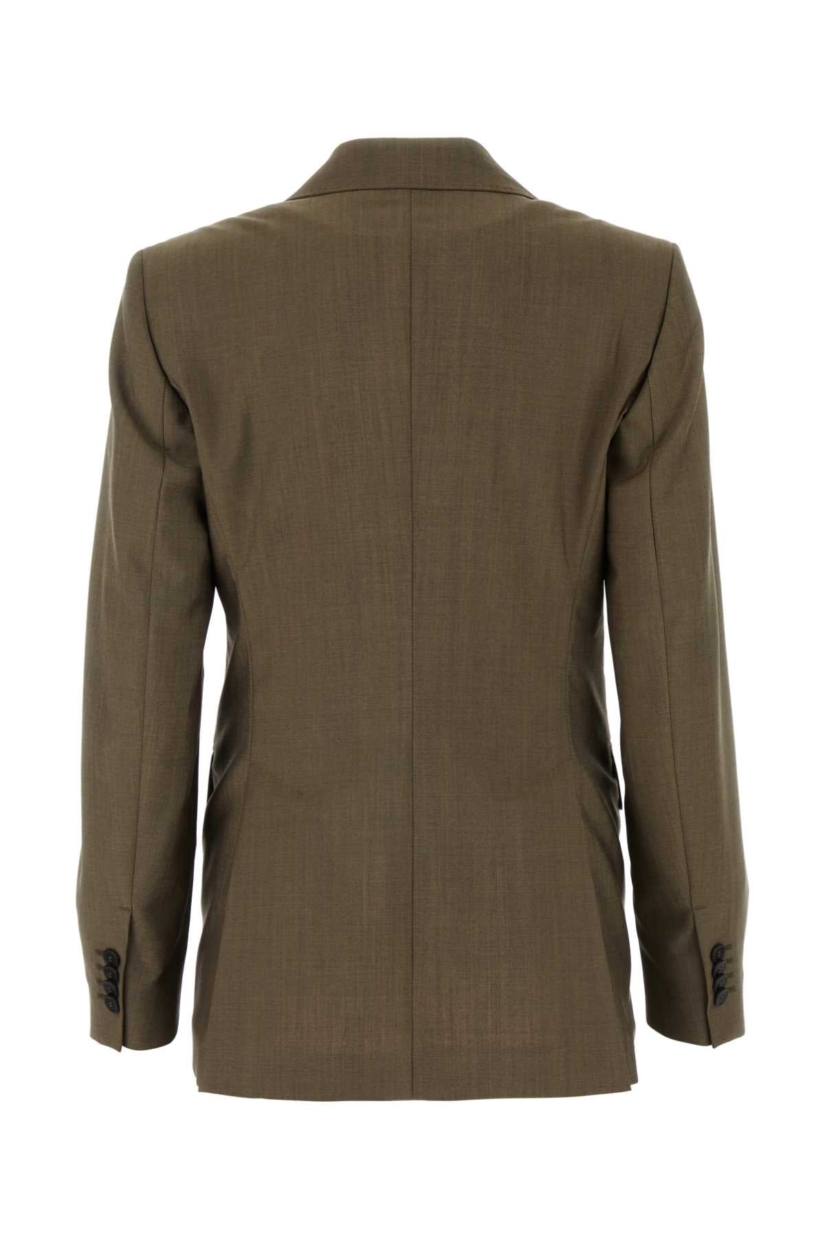 Max Mara Women Mud Wool Blend Apice Blazer MAX MARA