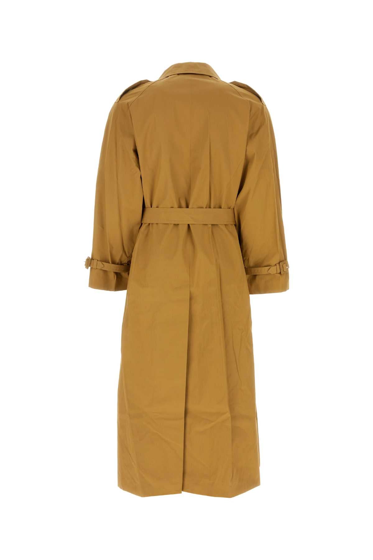 Vetements Unisex Ochre Cotton Oversize Trench Coat VETEMENTS