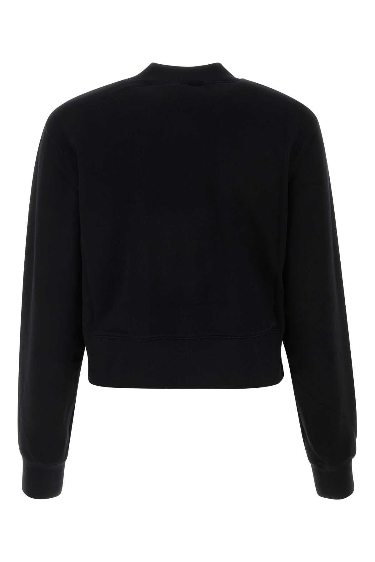 Palm Angels Women Black Cotton Sweatshirt PALM ANGELS