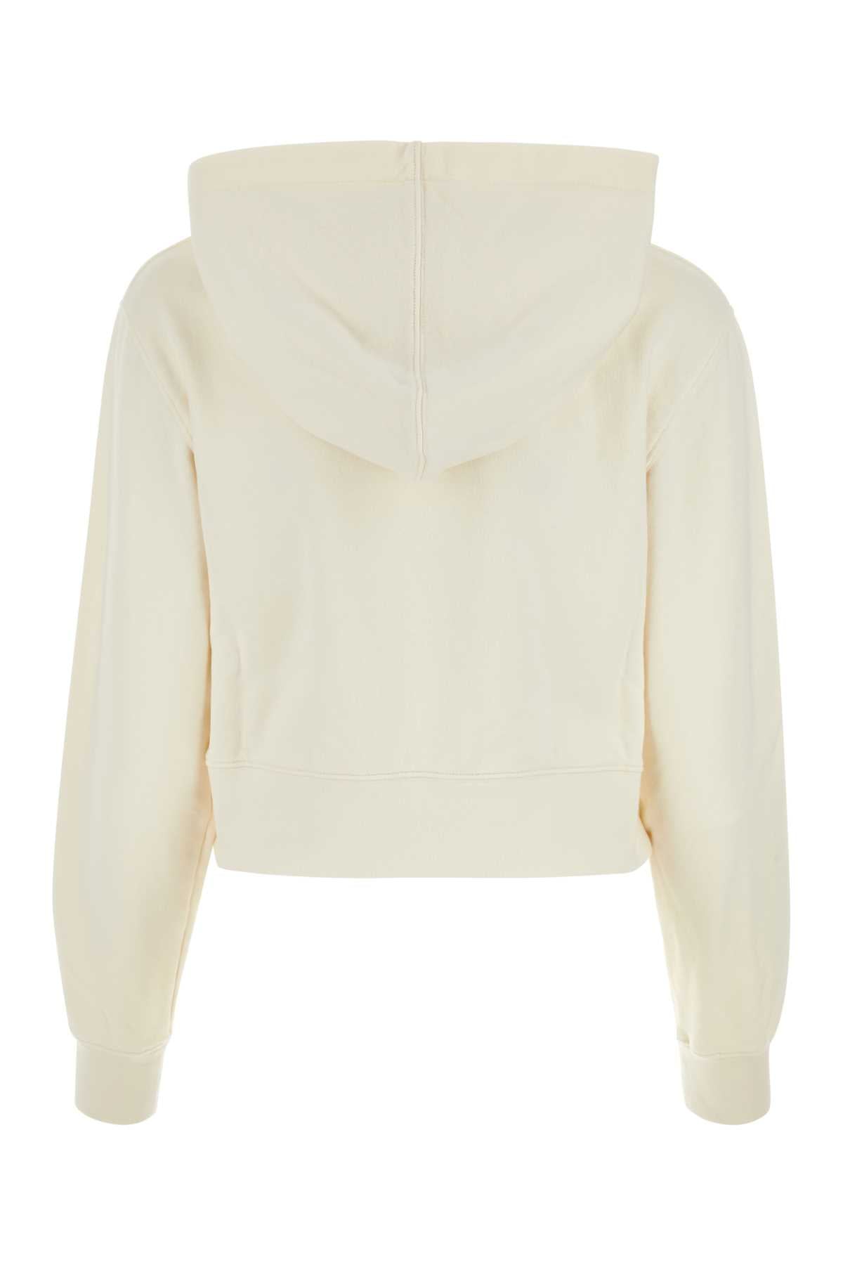 Palm Angels Women Ivory Cotton Sweatshirt PALM ANGELS