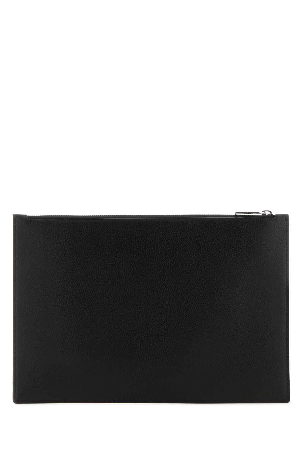 Alexander Mcqueen Men Black Leather Clutch ALEXANDER MCQUEEN
