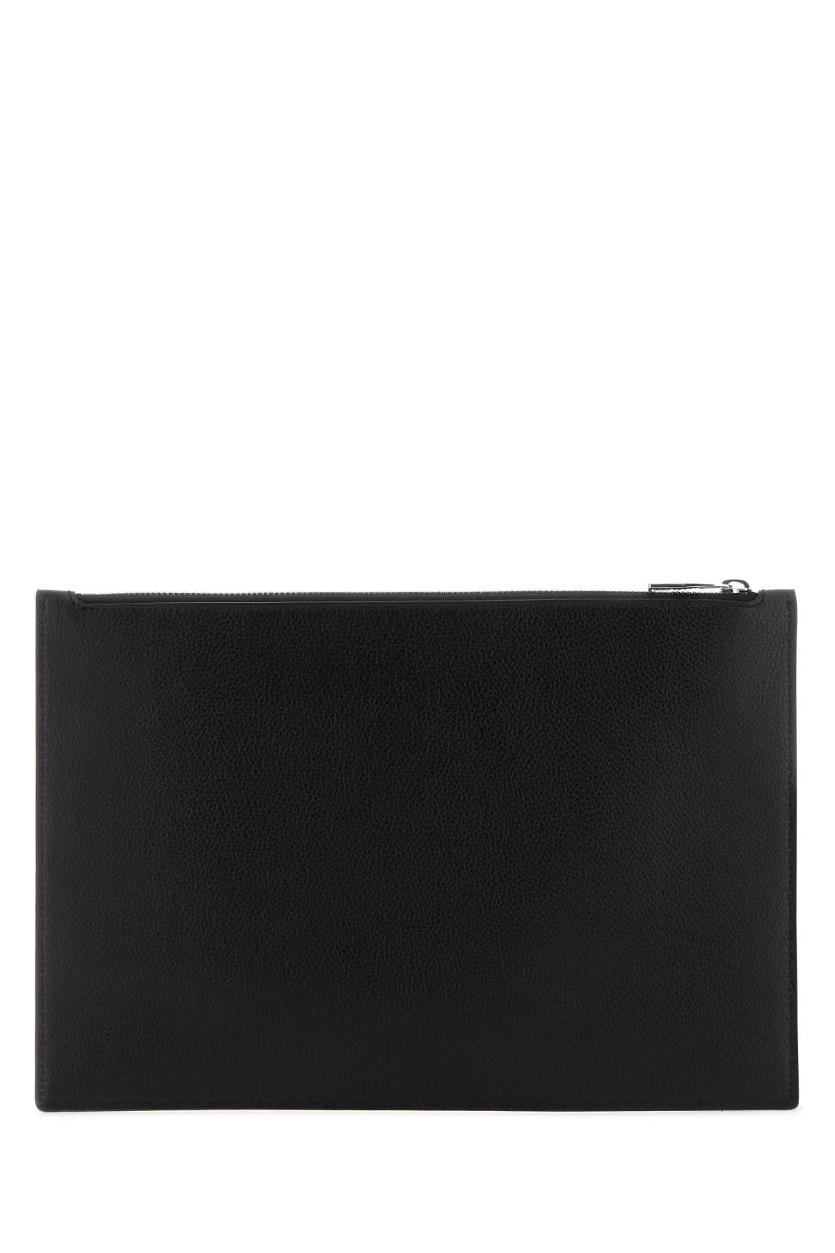 Alexander Mcqueen Men Black Leather Clutch ALEXANDER MCQUEEN
