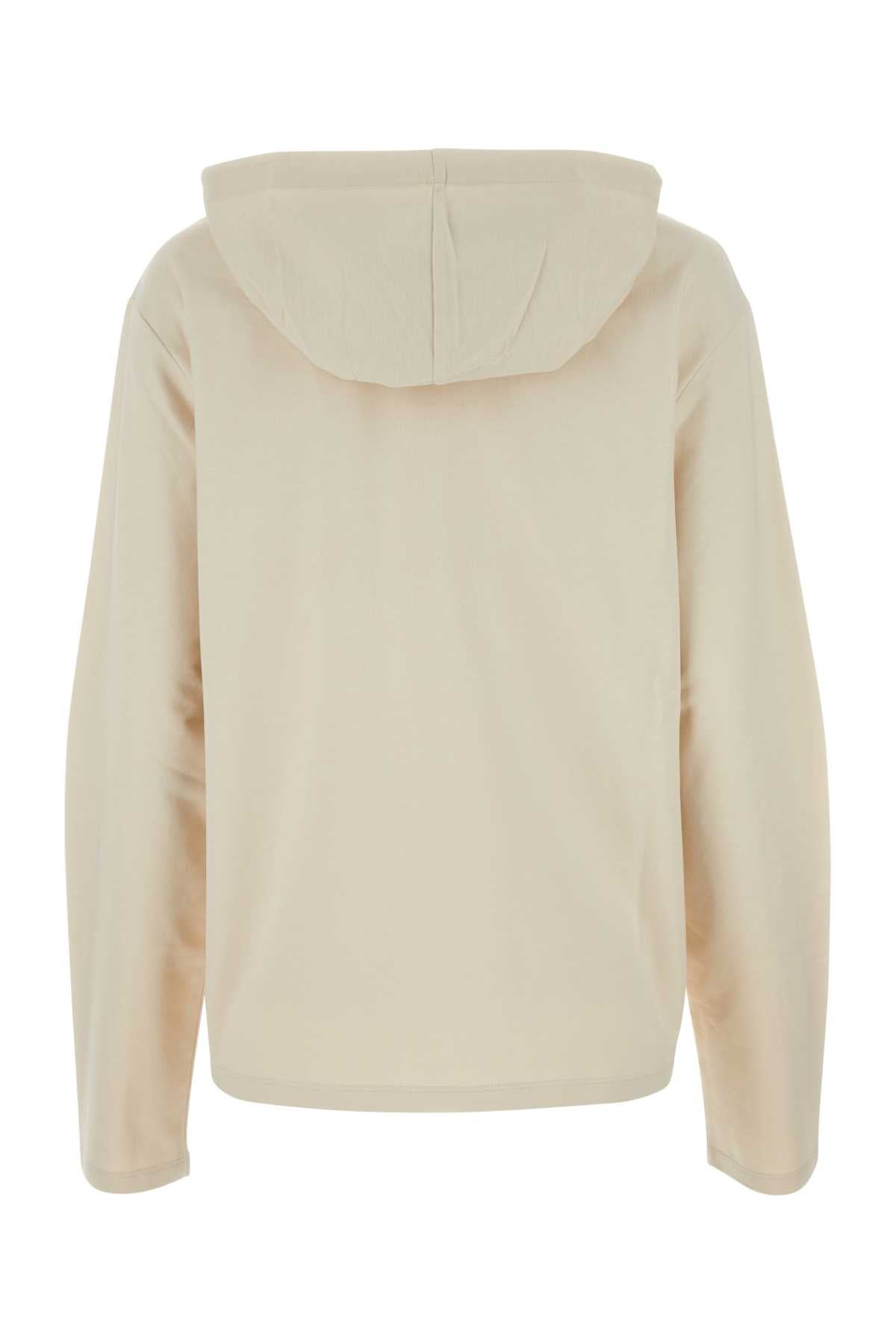 Prada Women Sand Stretch Cotton Oversize Sweatshirt PRADA