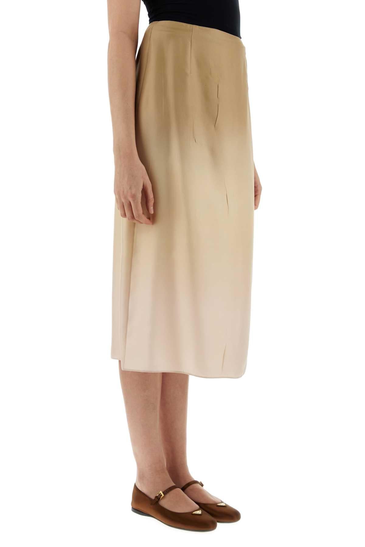 Prada Women Multicolor Silk Skirt PRADA