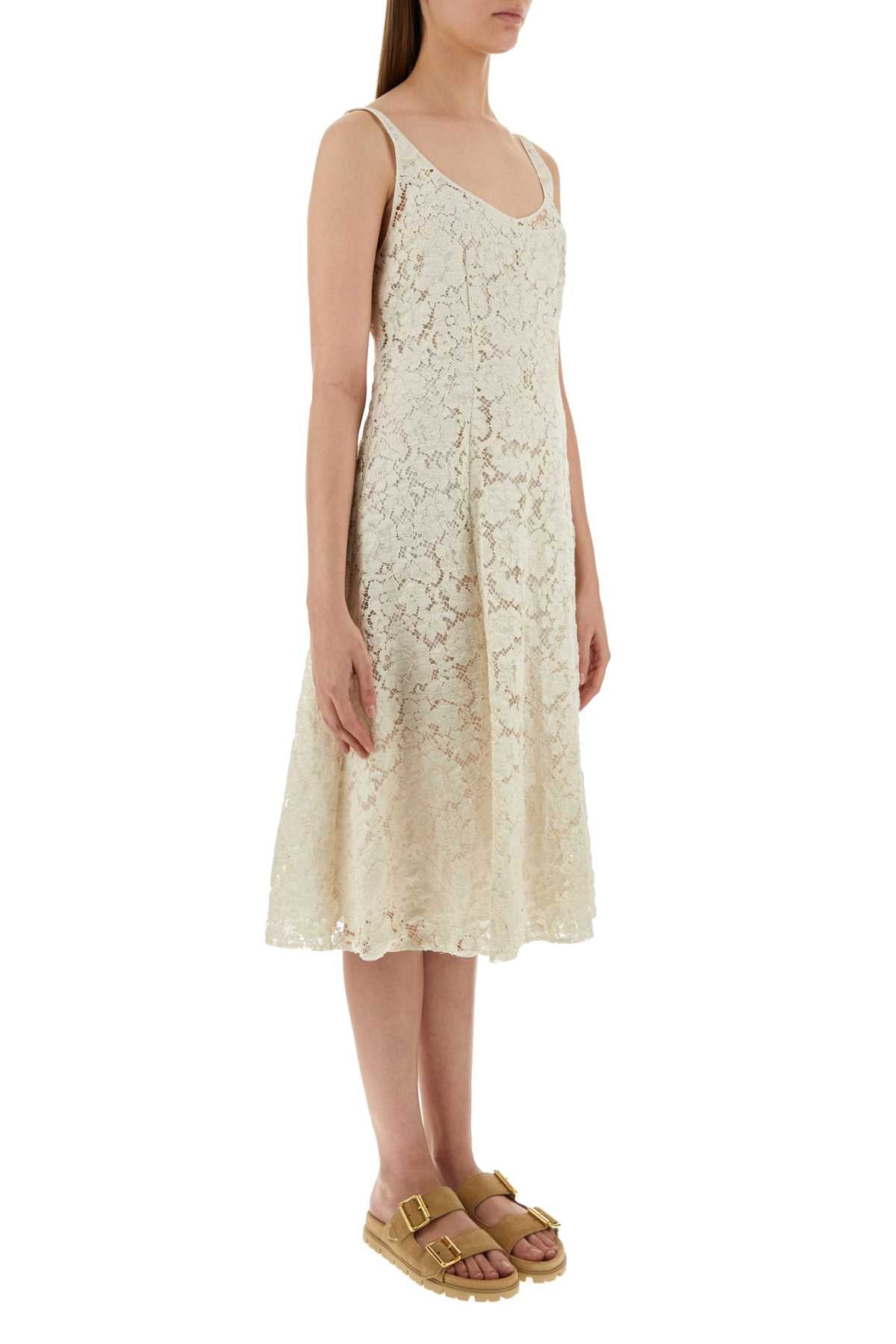 Prada Women Ivory Lace Dress PRADA