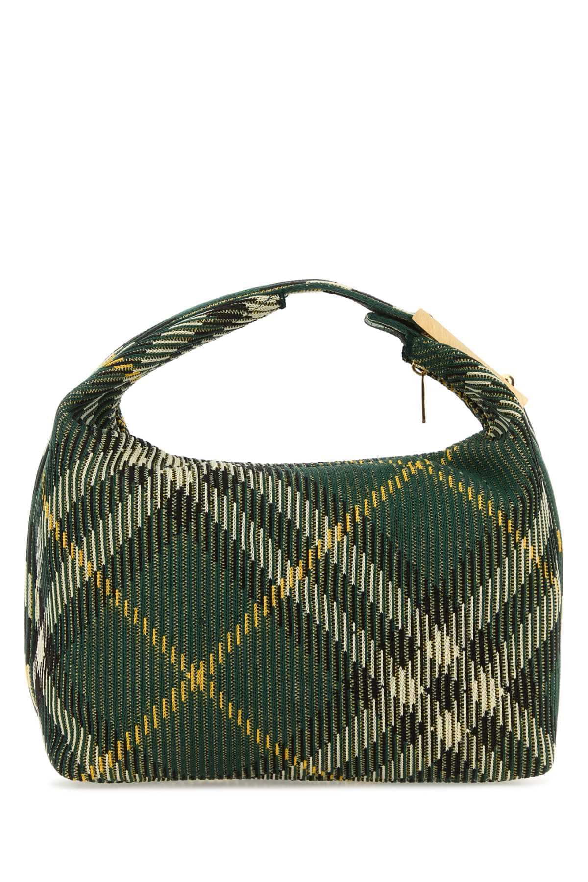Burberry Women Embroidered Nylon Medium Peg Handbag BURBERRY