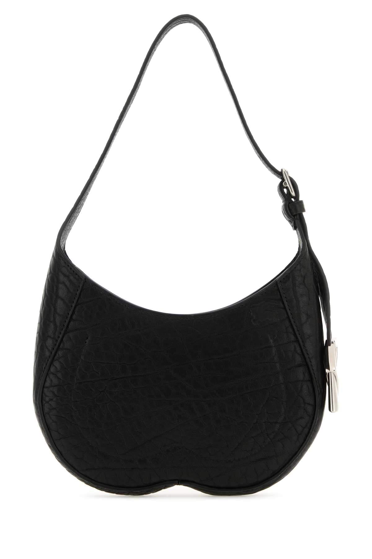 Burberry Women Black Leather Small Chess Shoulder Bag BURBERRY
