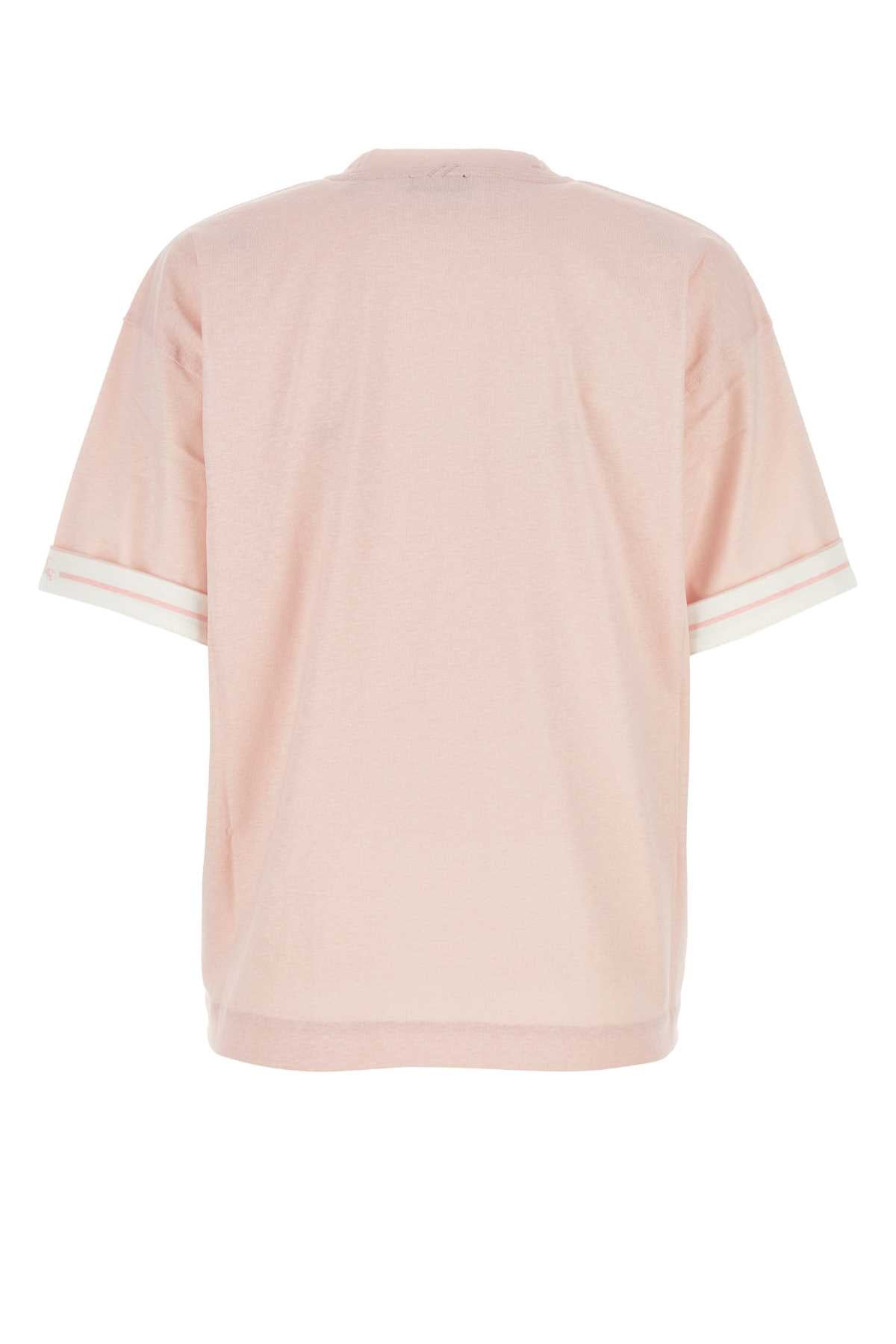 Burberry Women Pink Cotton Oversize T-Shirt BURBERRY