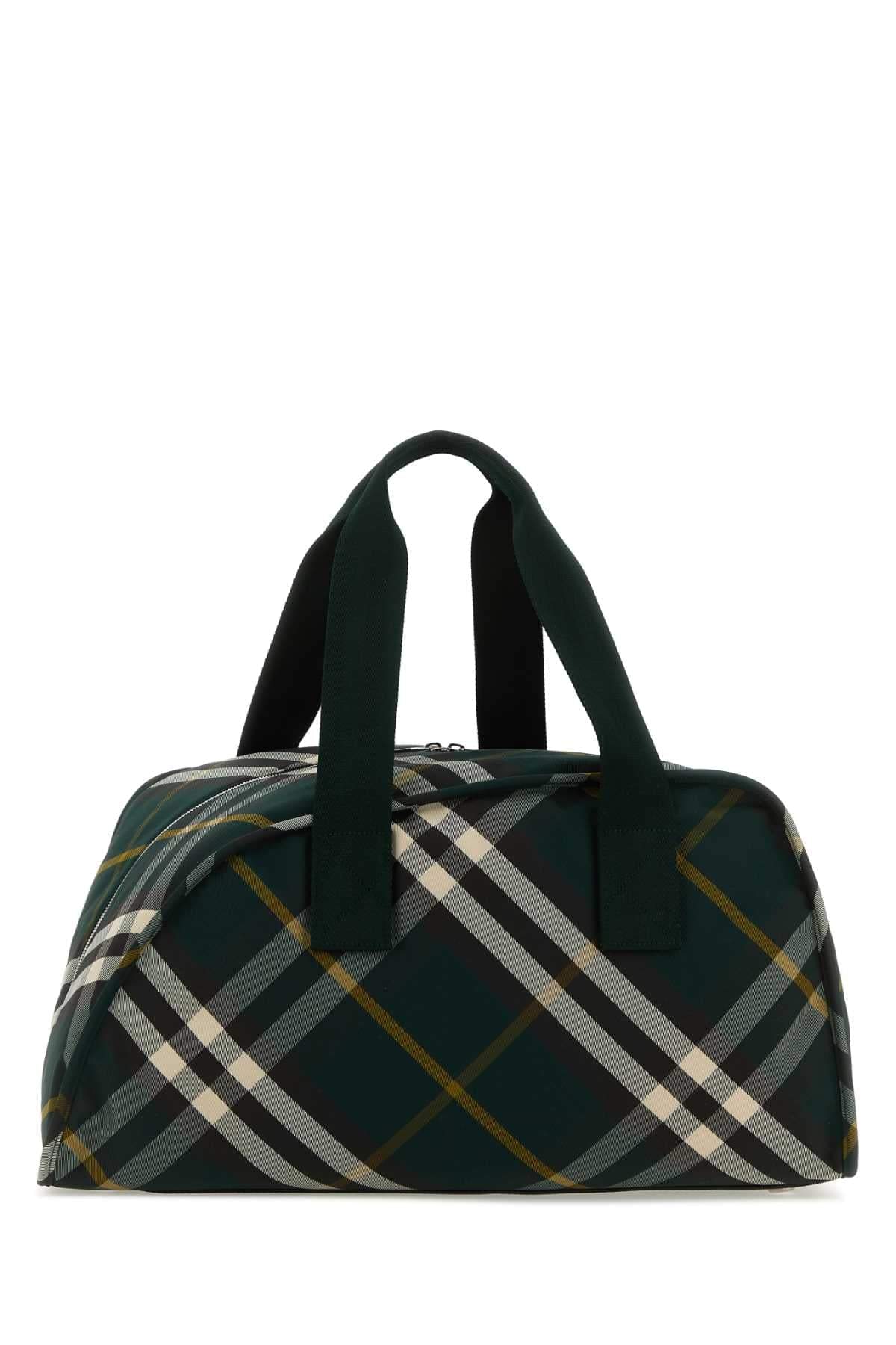 Burberry Men Printed Nylon Shield Travel Bag BURBERRY