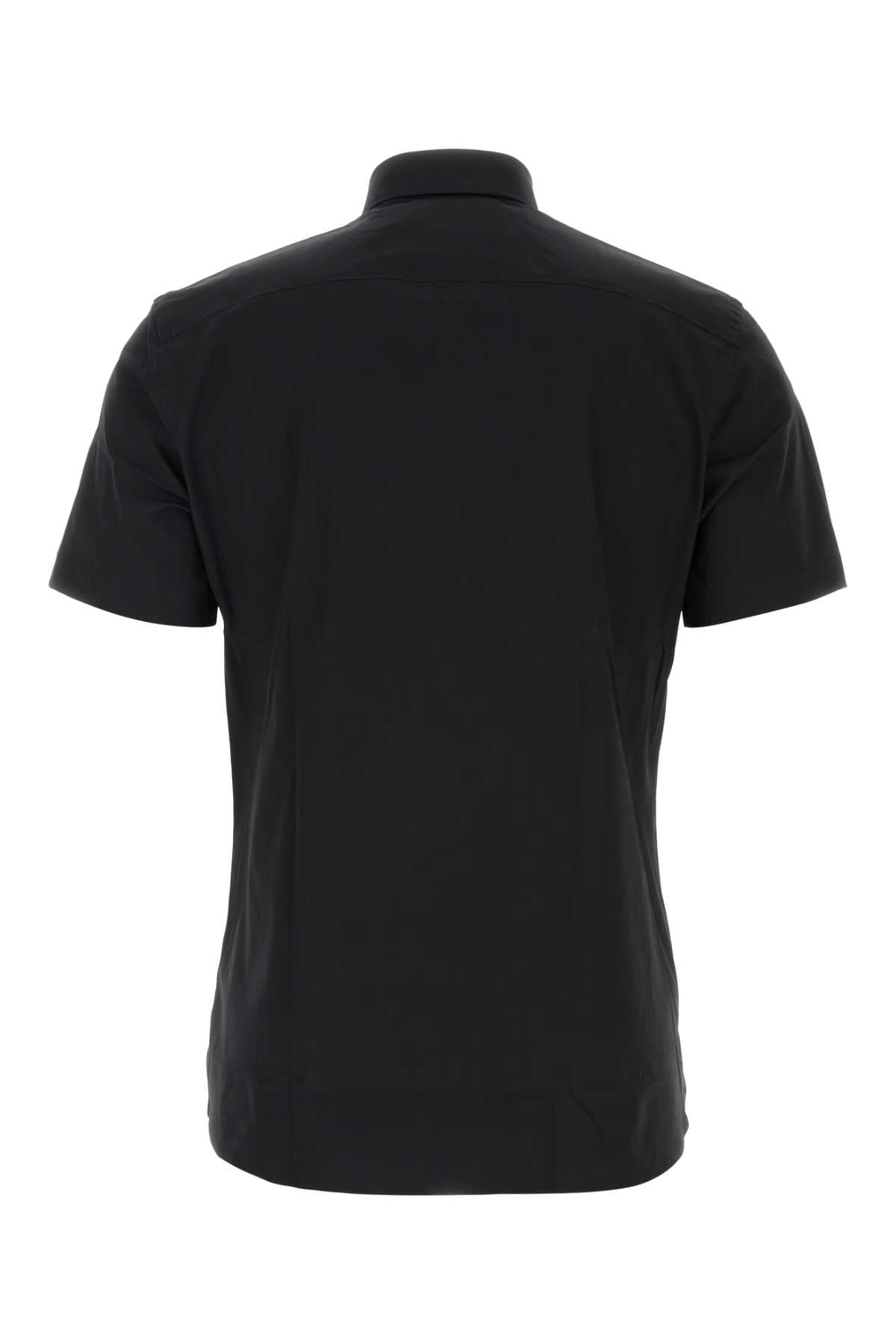 Burberry Men Black Stretch Poplin Shirt BURBERRY