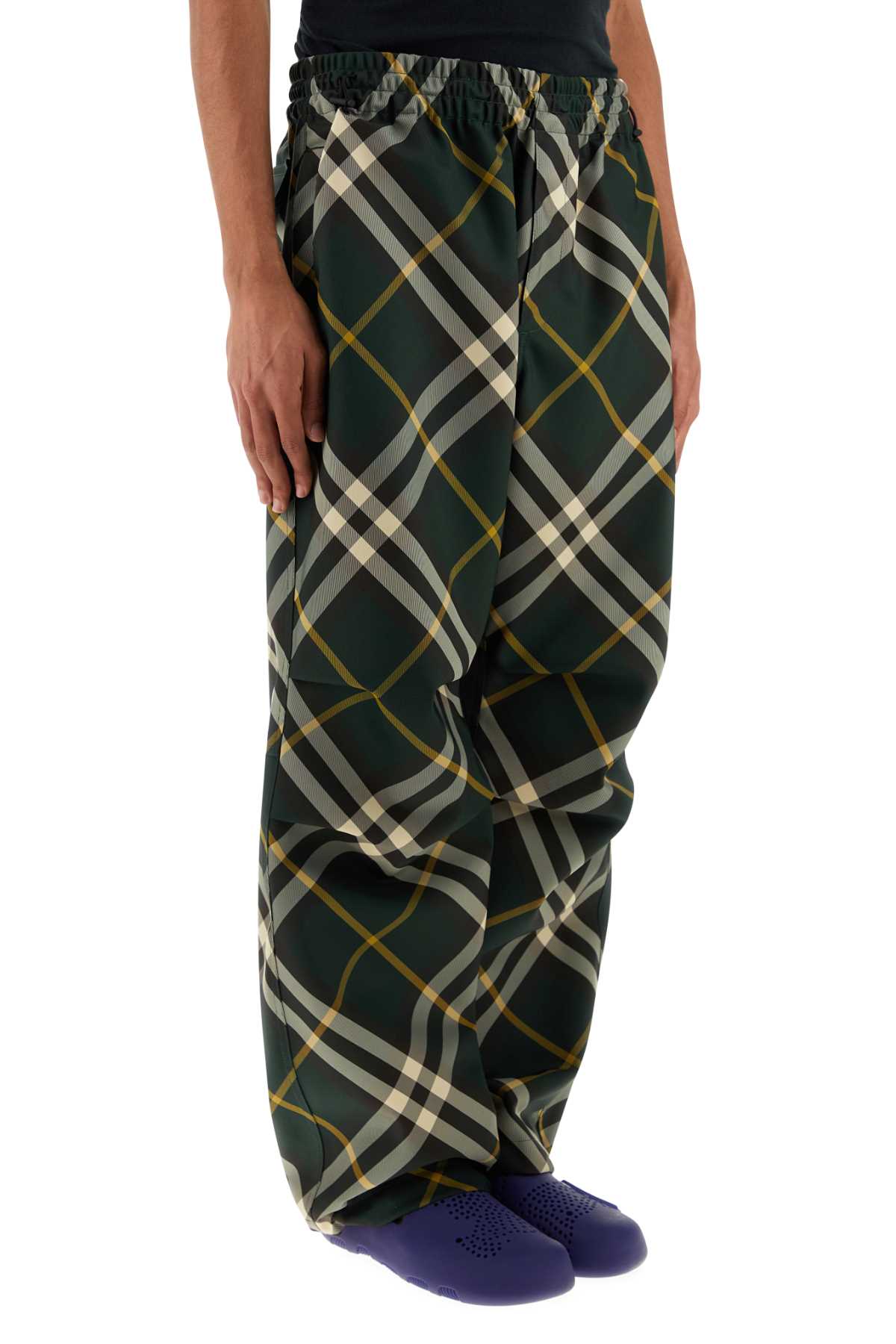 Burberry Men Embroidered Polyester Pant BURBERRY